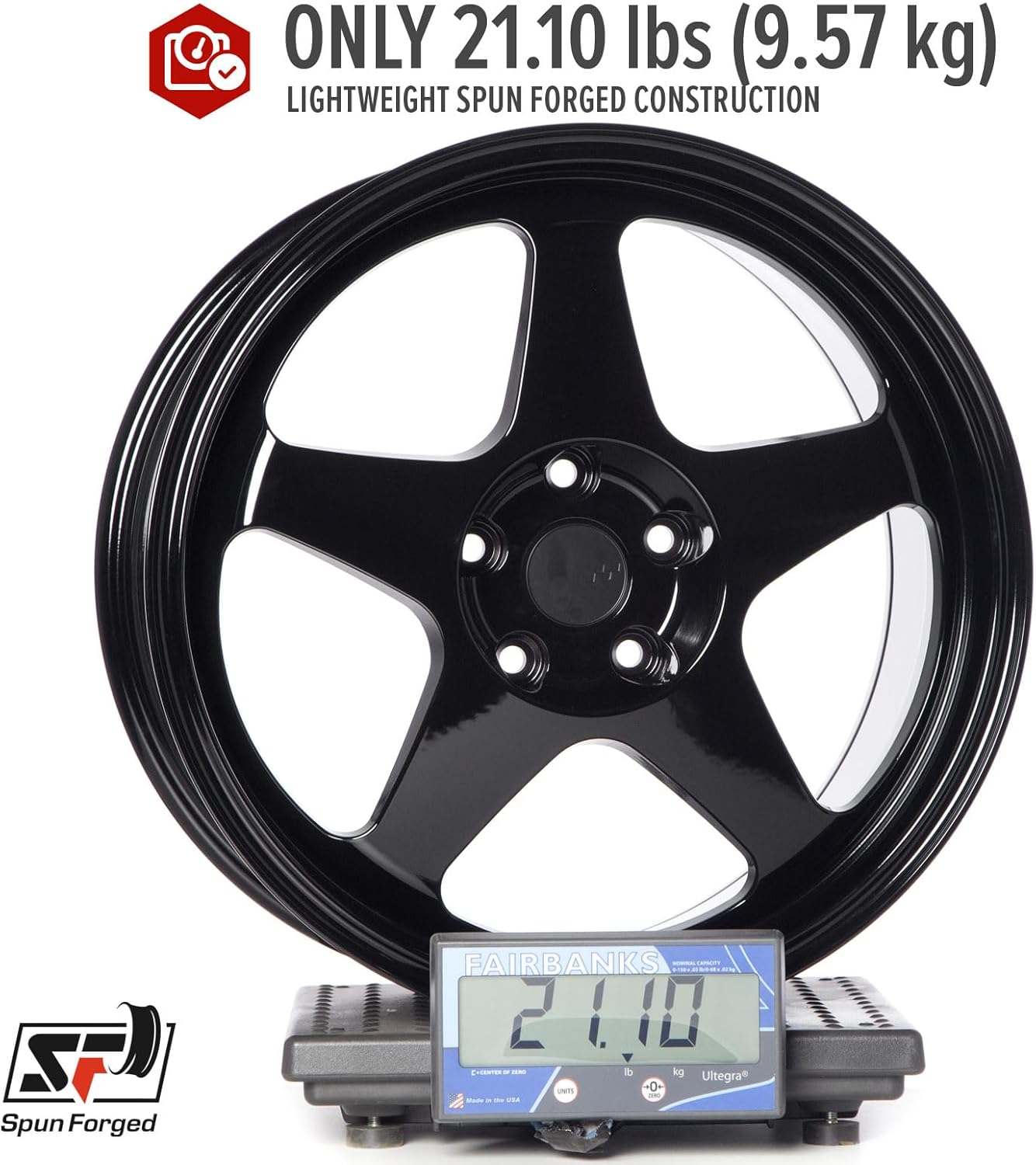 Circuit Performance CSF22 18x9.5 Gloss Black 5x114.3 [+38mm] Spoon Regamaster EVO Style Compatible with Subaru WRX STI etc