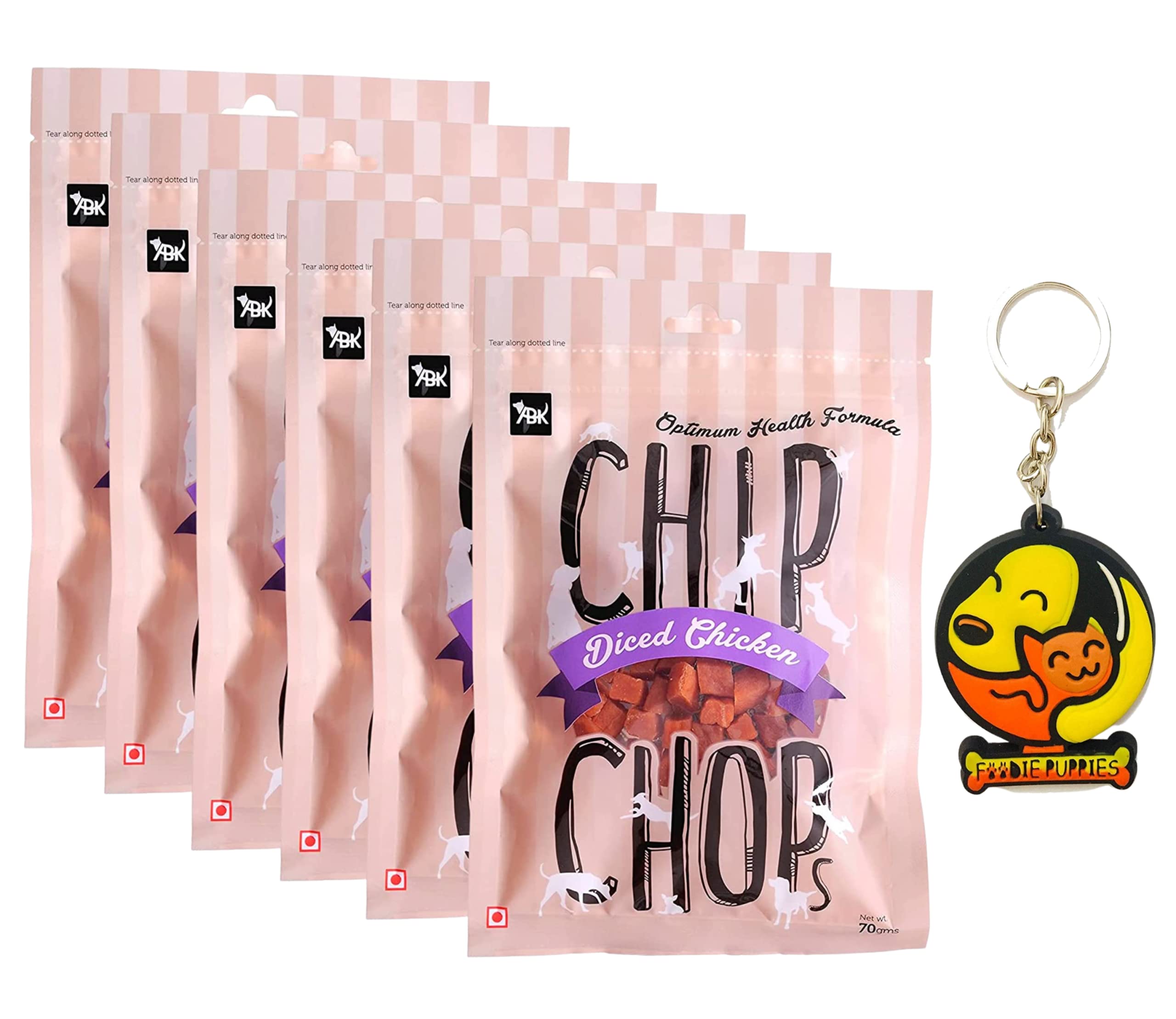 Chip Chops Dog Treats Different Flavors Available with Multi Packs, 70gm (Diced Chicken, Pack of 6) - Sold by Foodie Puppies with Free Key Ring (B09DPM97V1) Amazon Price History, Amazon Price Tracker