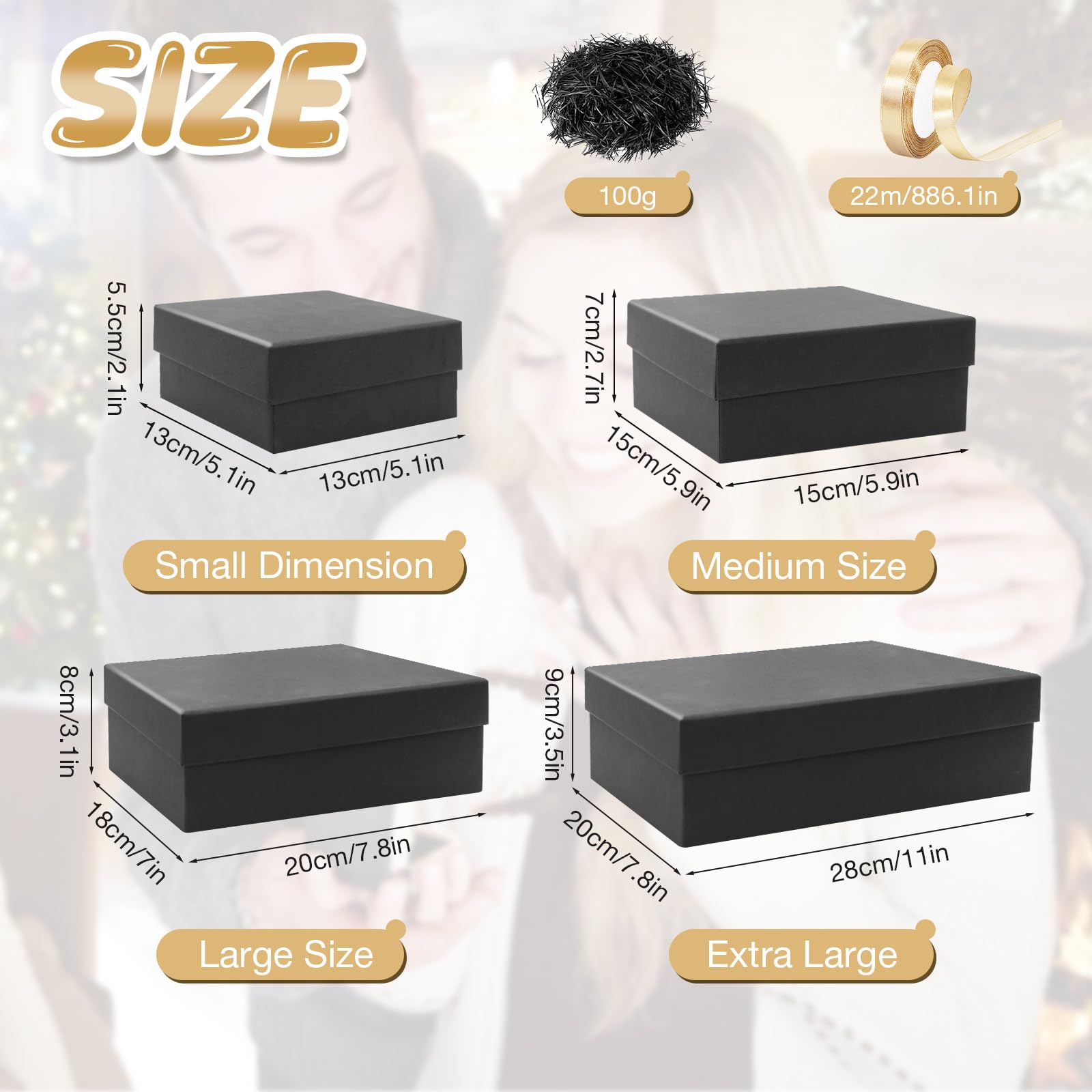 Confezione da 2 piccole scatole regalo per gioielli, 9 × 7 × 3 cm, scatole regalo per gioielli, con coperchio e fiocco, per collane, bracciali, scatole regalo per anniversari, matrimoni, compleanni