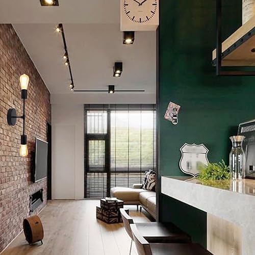 Miniatura 5 de Juego de 2 apliques de pared dobles para interiores, E27 E26, luces de pared modernas, 85 a 265 V, arriba y abajo, para sala de estar, dormitorio,