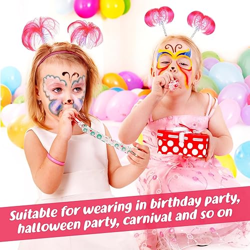 Miniatura 4 de Jexine 12 piezas de colas de caballo envueltas en oropel para la cabeza, plumas, cabeza Bopper para mujeres y niñas, accesorios de disfraz para el