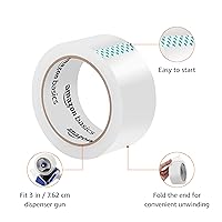 Vista 2 de Tienda Basics Cinta de embalaje para envío, mudanza y almacenamiento, 1.88" x 54.6 yardas, paquete de 12, Translucidez