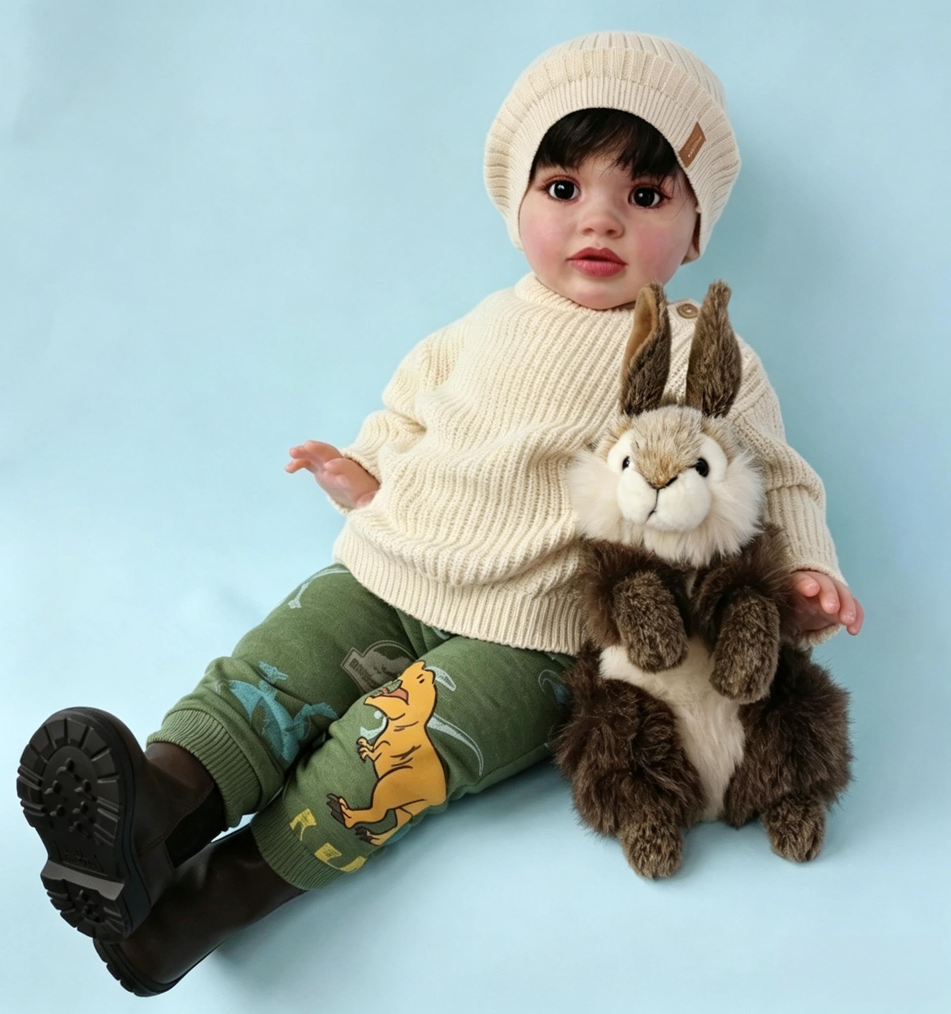 RXDOLL Realistyczne lalki Reborn dla małych dzieci, chłopiec, Pippa, 66 cm, duży rozmiar, miękka winylowa tkanina, obciążona lalka, która wygląda jak prawdziwy maluch lalka dla dzieci od 3+