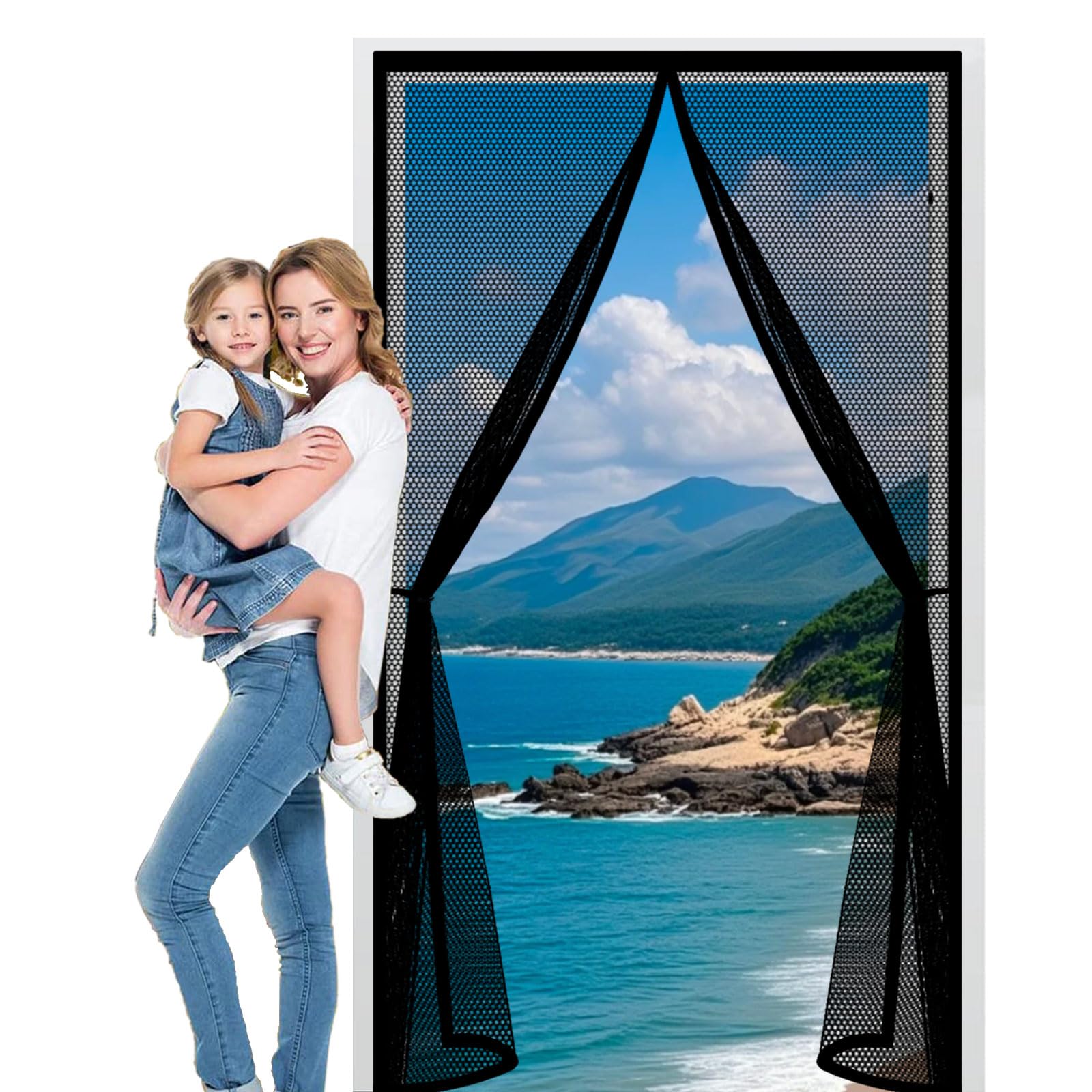 Moustiquaire porte fenêtre 76x300 fermeture magnétique rapide