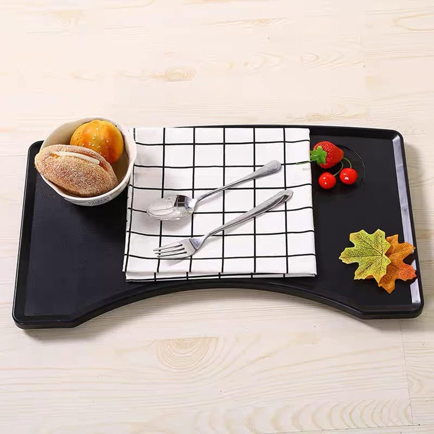 Rollstuhl Tablett Tisch mit Getränkehalter, Abnehmbarer ABS-Kunststoff-Rollstuhl-Schoßtablett, Portable Universal Tray Schreibtisch für ältere Leseruhe