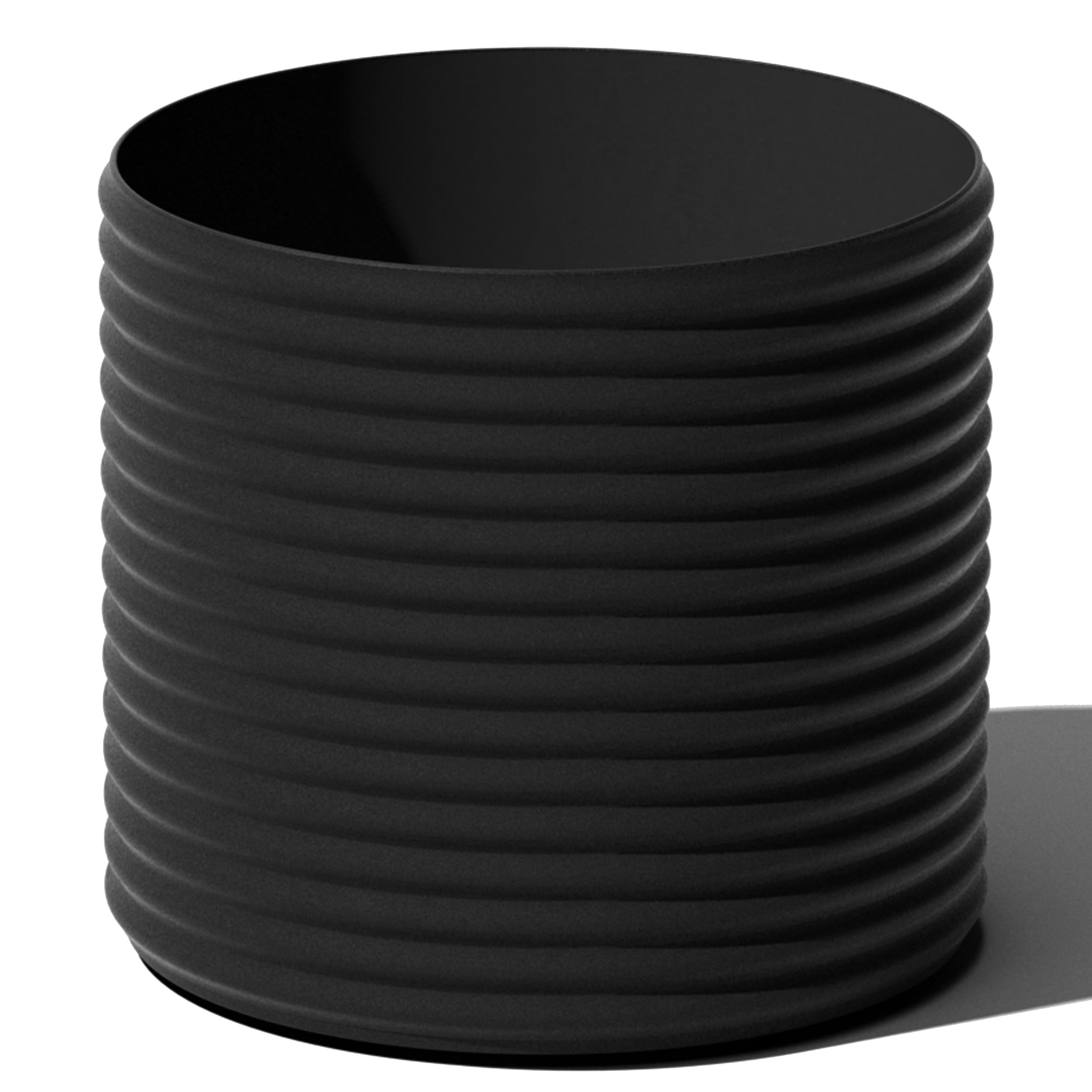Veradek Mod Series Raised 13" Short Planter for Patio & Backyard | Durable Plastic-Stone Material w/Wooden Stand | Modern Décor for Plants & Flowers
