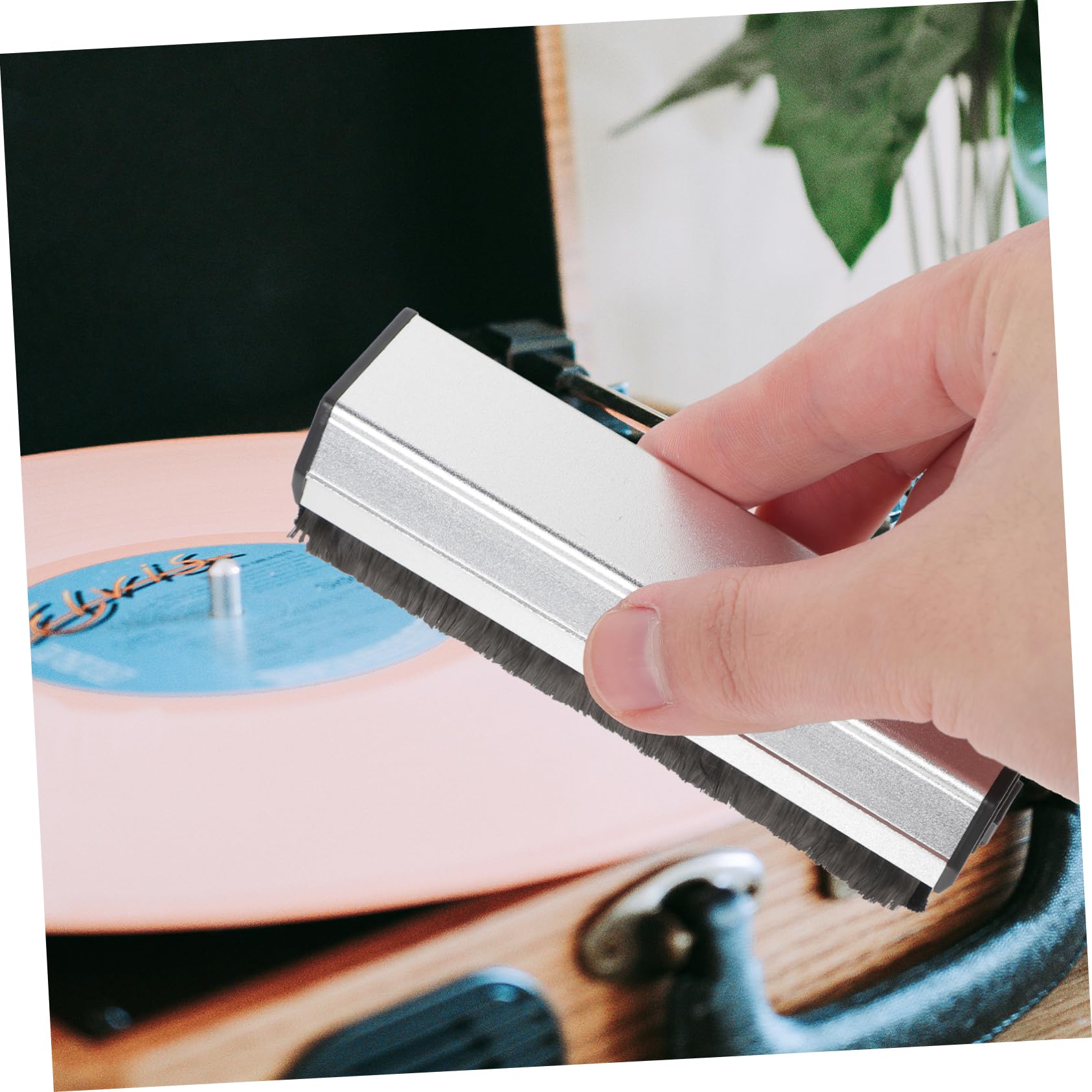 jojofuny 3pezzi Spazzola Per Pulizia Di Dischi Vinile Professionale Per Rimuovere Polvere e Contaminanti Design Ergonomico e Anti-staticità Compatibile Con Cd e Dischi Vinile Per e
