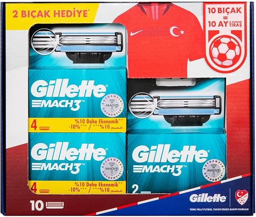 Gillette Mach-3 Replacement Razor - 10-pack