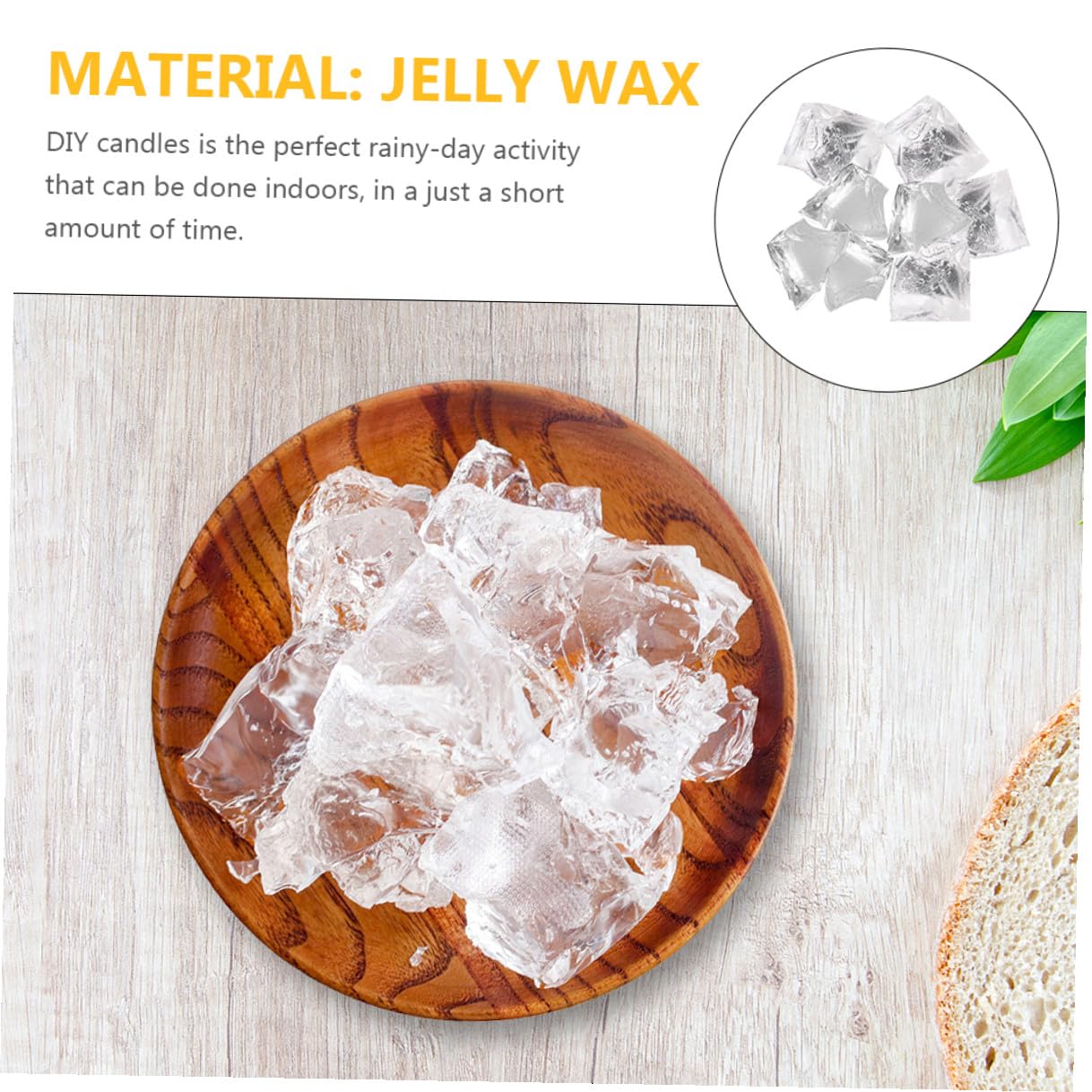 Angoily Cire Transparente pour Bougies DIY, Matériaux pour Loisirs Créatifs, pour Fabriquer des Bougies Maison et Réaliser des Créations en Cire