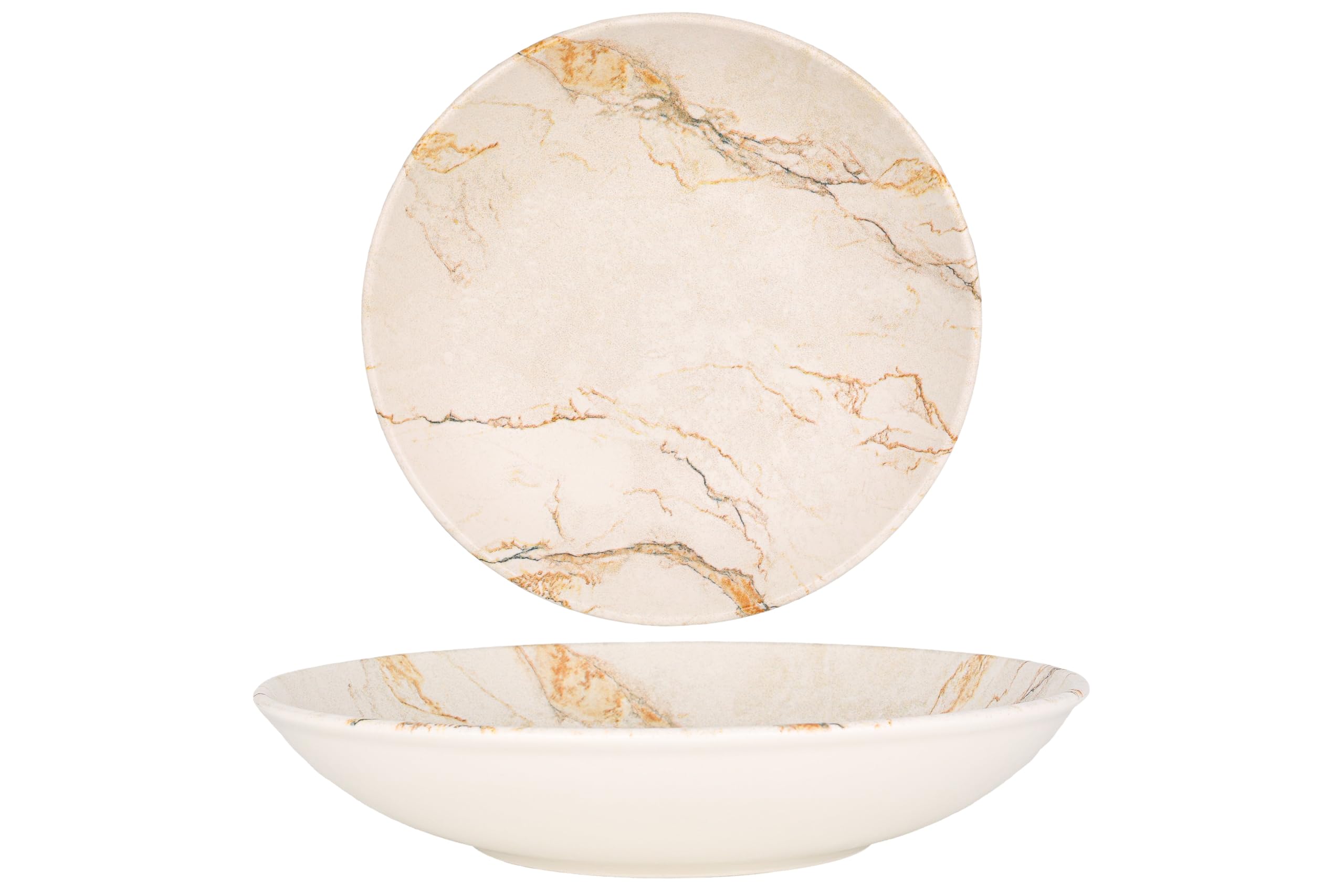 Bonna Assiette creuses - Granix - Porcelaine - 25 cm (1300cc) - lot de 6
