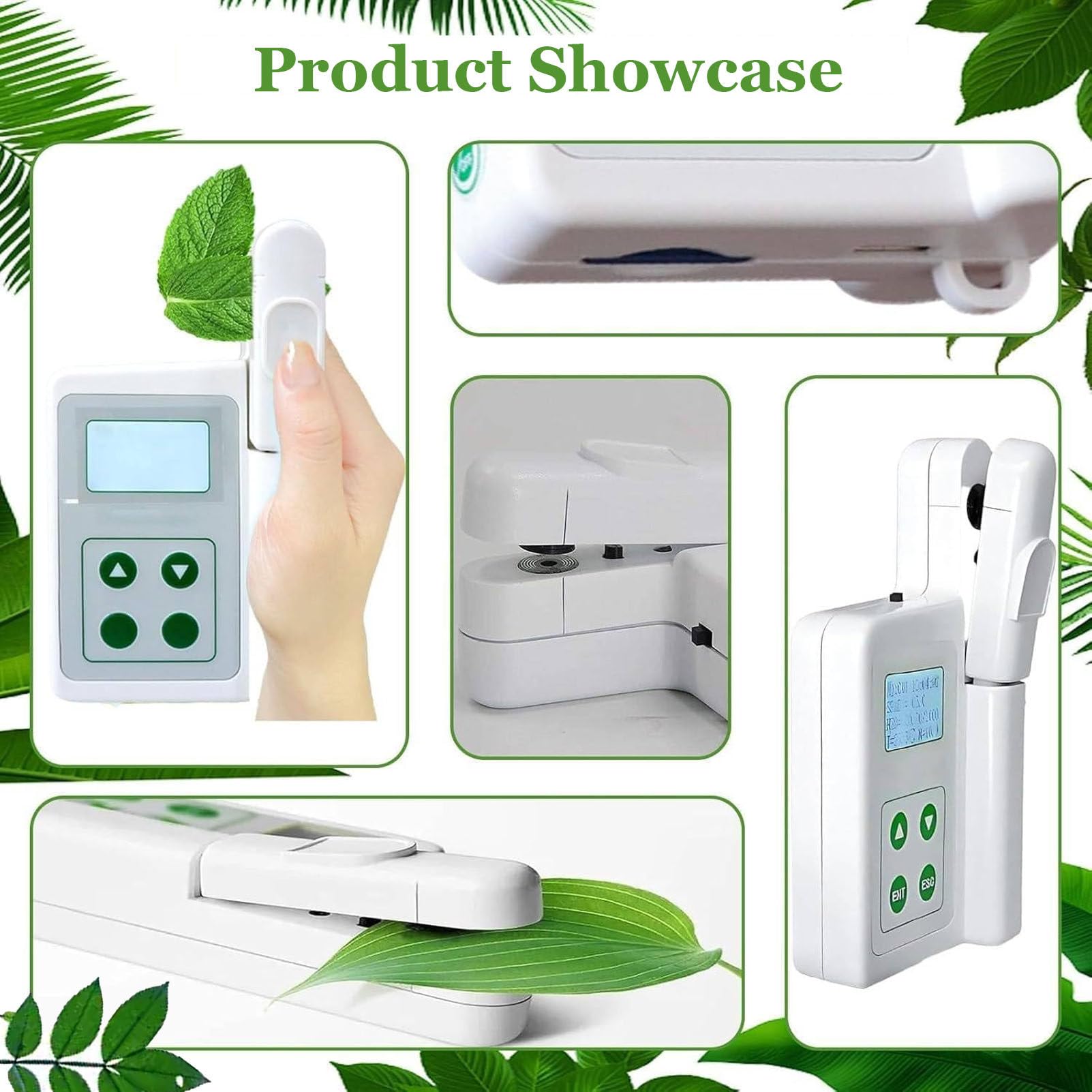 Medidor portátil de clorofila con SPAD y análisis de nitrógeno: comprobador portátil de clorofila, nitrógeno, Temperatura y Humedad, 2000 mAh, para Agricultores y científicos. B