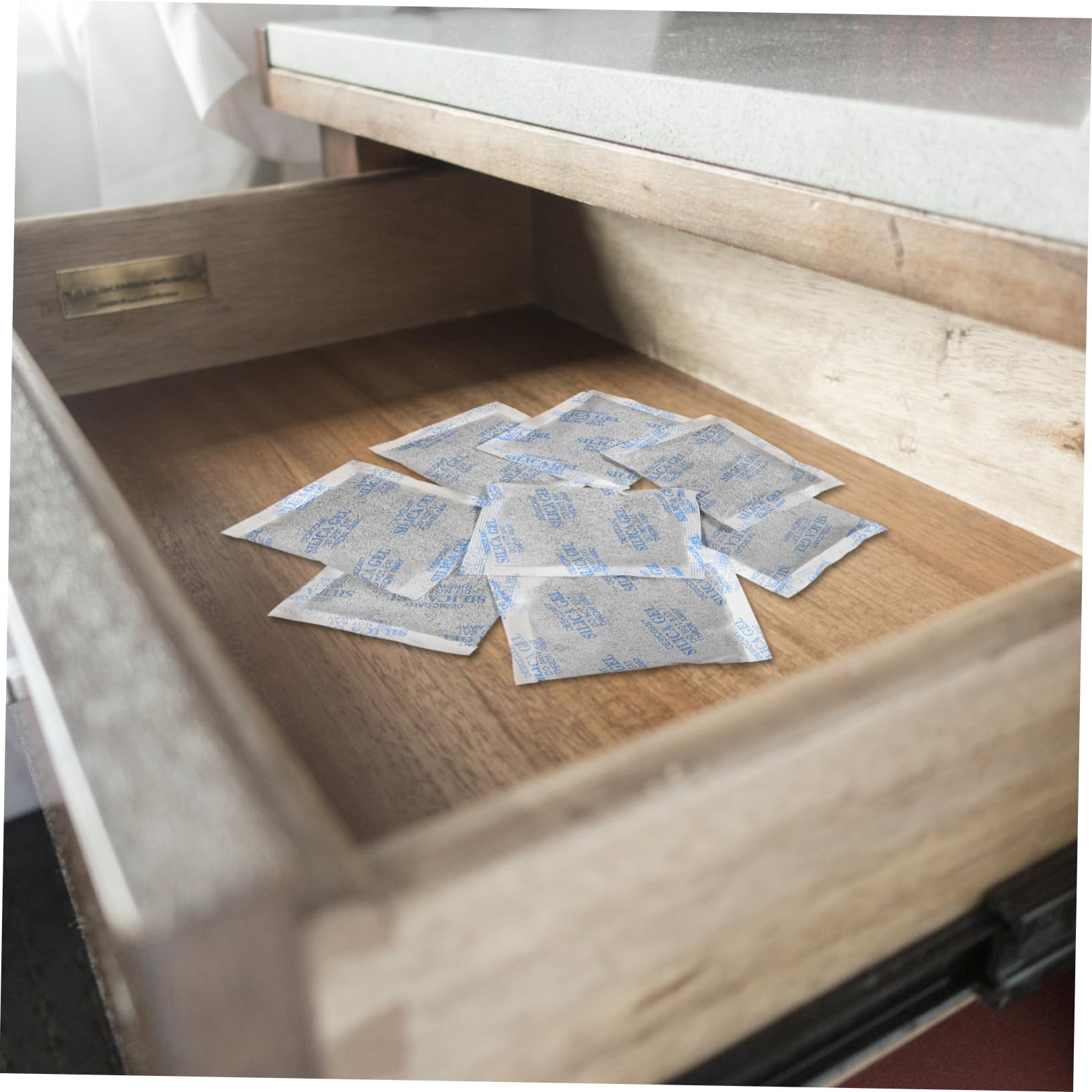 NOLITOY Gel de Sílice Absorción de Humedad 30 Sobres Desecantes 50g cada Uno, Tejido No Tejido, para Alimentos y Electrónica en Almacenamiento y Embalaje | Absorbentes de Humedad para Electrónica y Ropa, Uso Versátil en Armarios y Cajones, Protección Cons