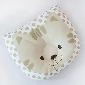 Travesseiro Almofada Anatômico de Bichinhos para Bebê Feminino e Masculino RN (Gato)