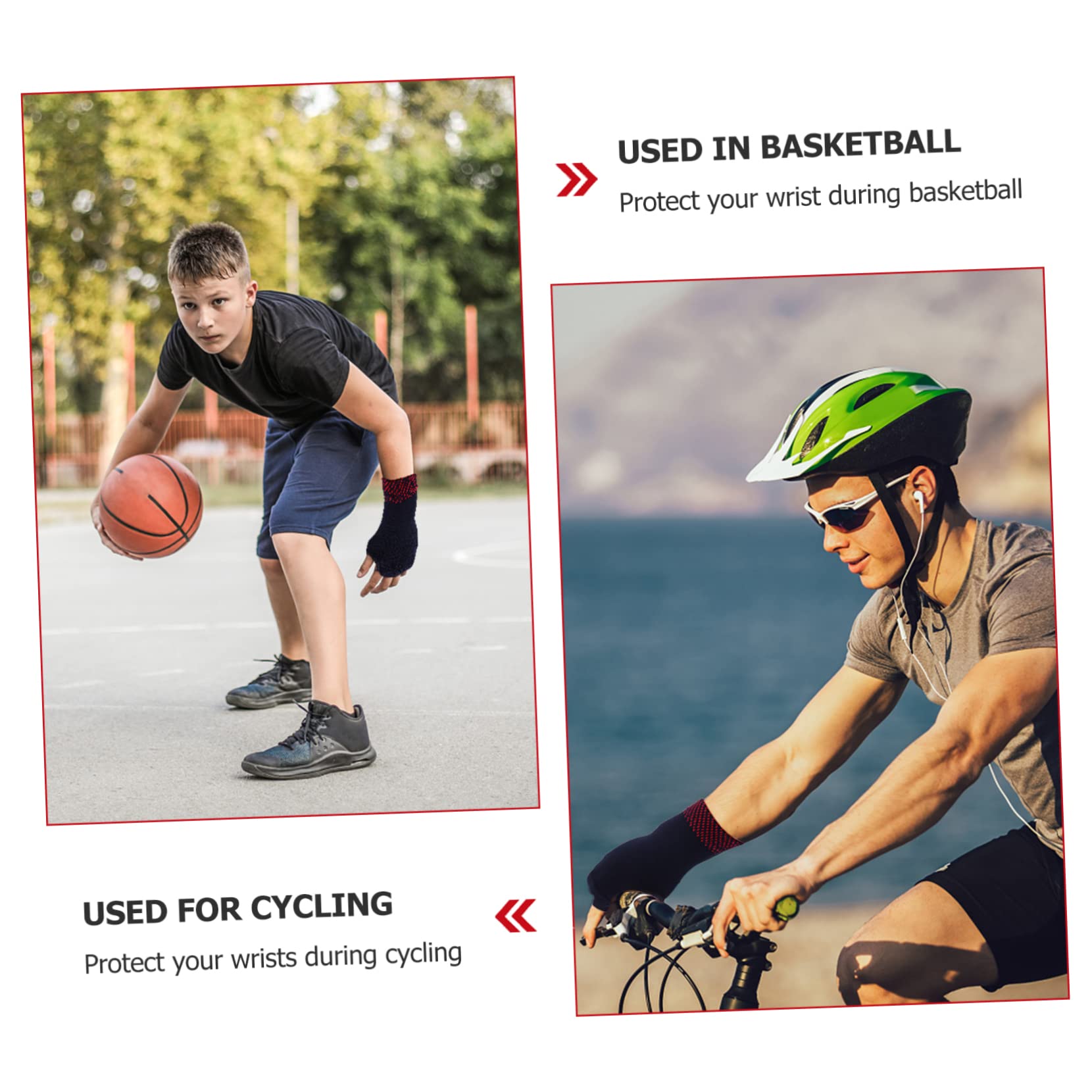 IWOWHERO 1 Pair Compression Gloves Hand Brace Wrist Support Sleeves for Carpal Tunnel Relief