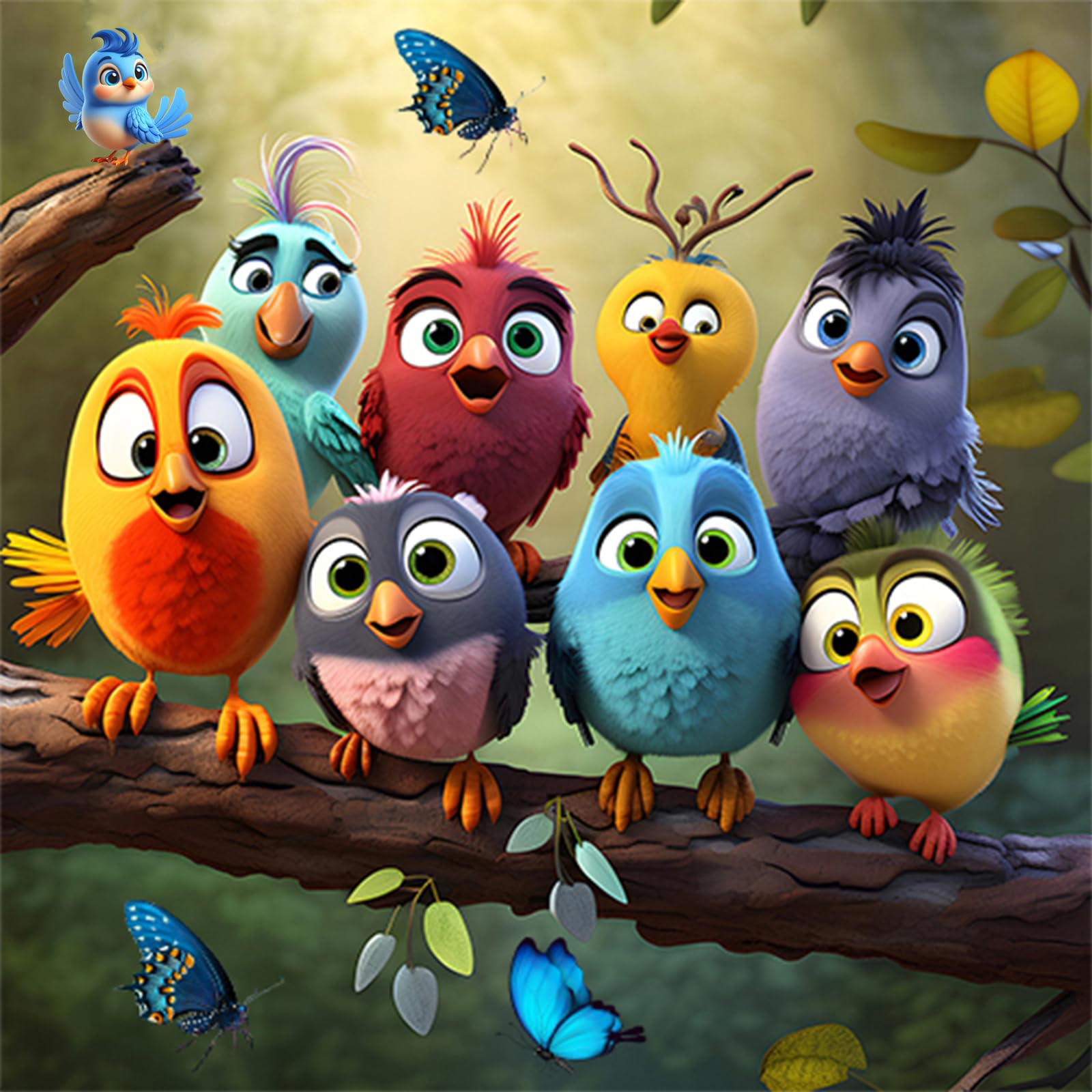 Bullglesup Puzzles for Adults 1024 Pieces, Group of Birds Jigsaw with Poster Letter on Back, Unique Pieces Fit Well No Dust (19.6"x19.6") โ image 1
