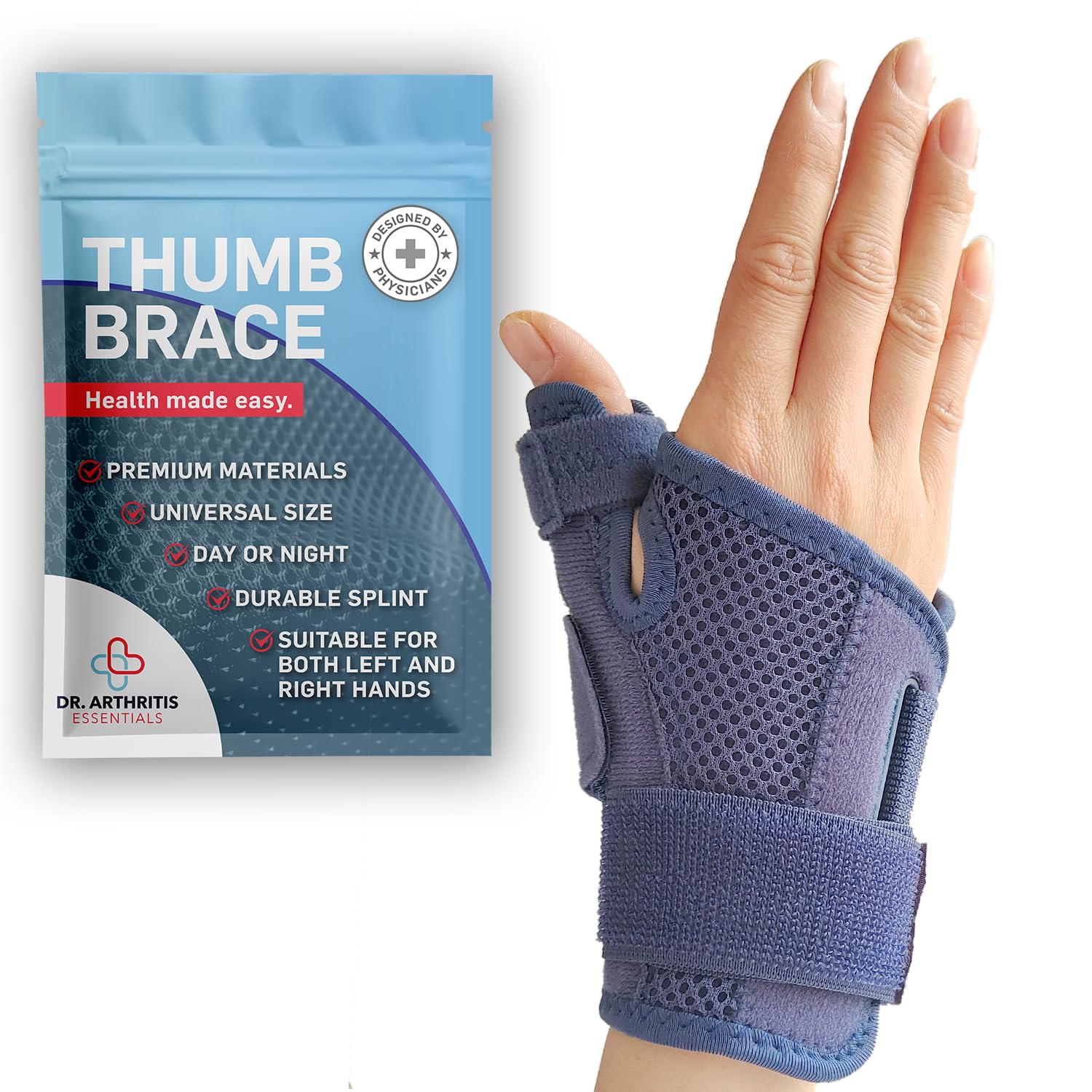 Dr Arthritis Doctor Developed Finger Splint Trigger Finger Brace Middle Ring Pointer Finger Finger Splints for Straightening Navy