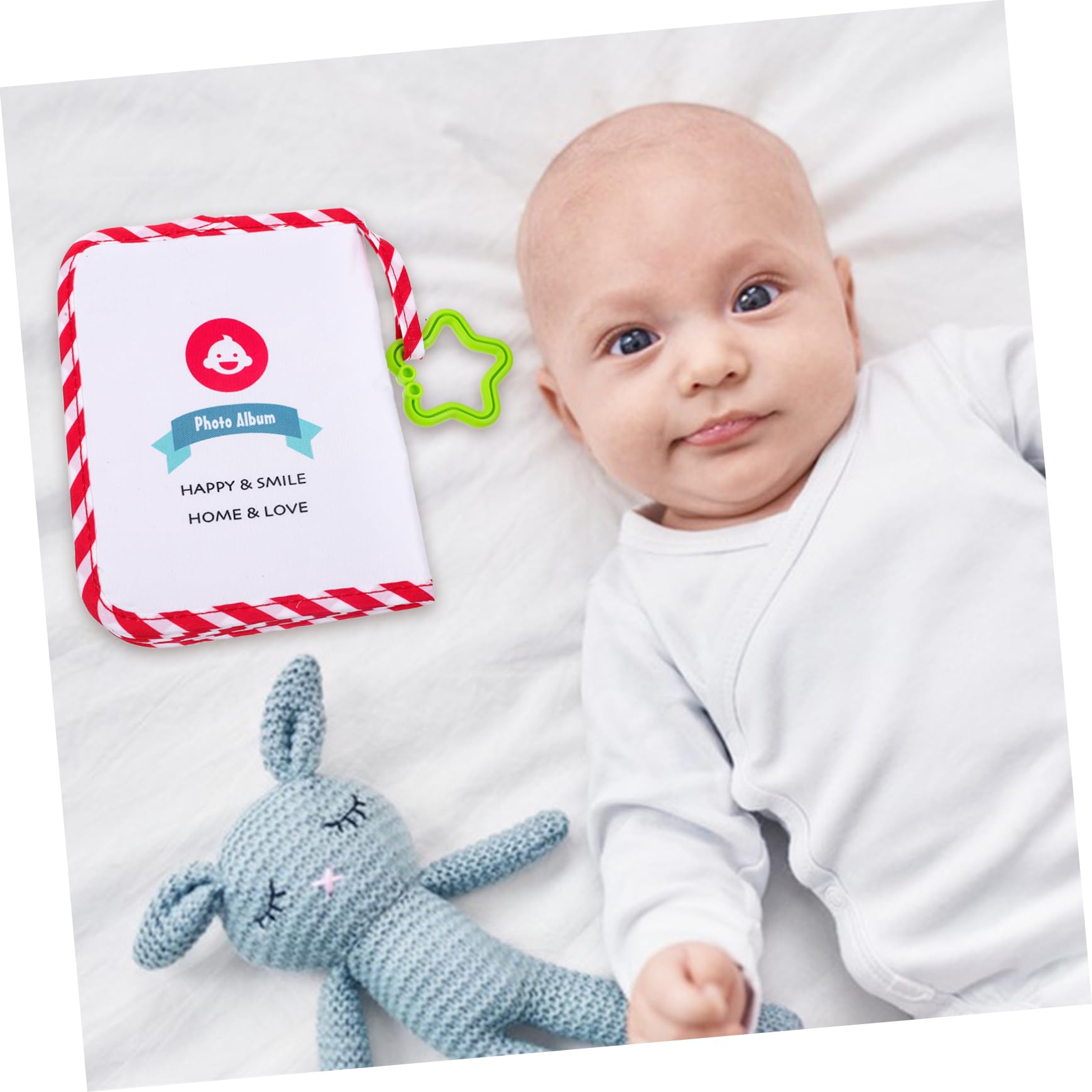 VICASKY 4piezas Álbum De Infantil Personalizable Para Bebés y Recuerdos De Embarazo y Recién Nacidos De Stickers y Mamás Rojo Diseño De