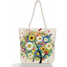 Rope Handle Large Tote Bags with Rope Handles Personalized Gifts for Women Her Birthday Travel Beach Essential