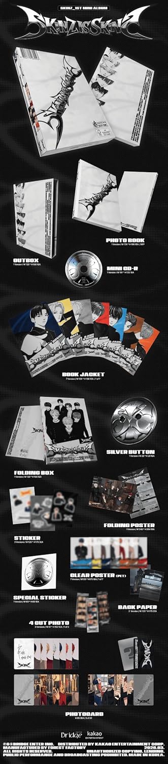 SKINZ IS SKINZ SKINZ Album [Photobook ver.]+Pre Order Benefits+BolsVos Idol-Inspired Freebies 1st Mini Album