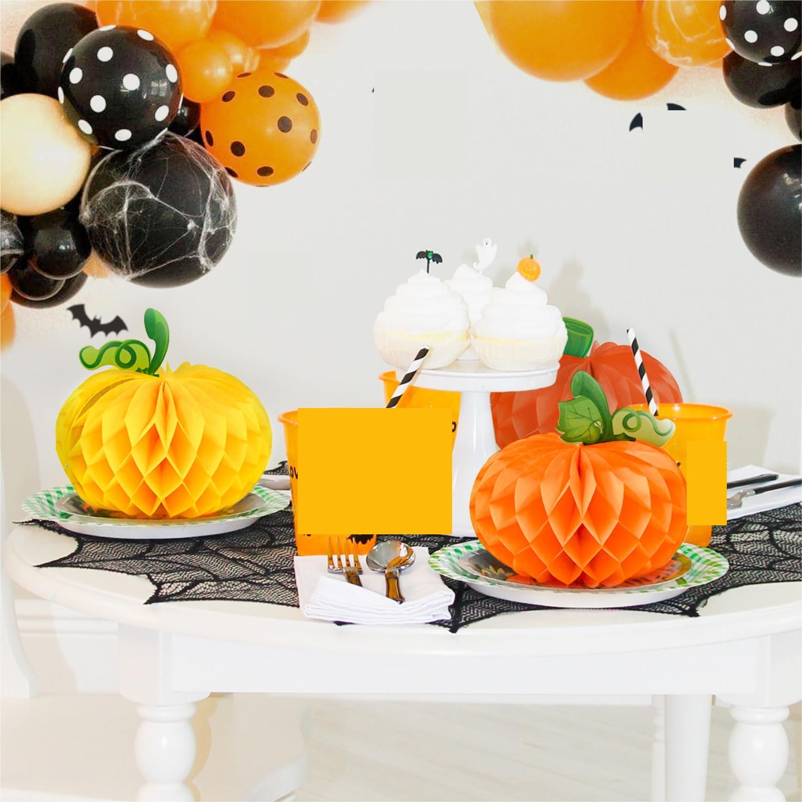 Lanterna, Set di 3 lanterne carta a forma zucca