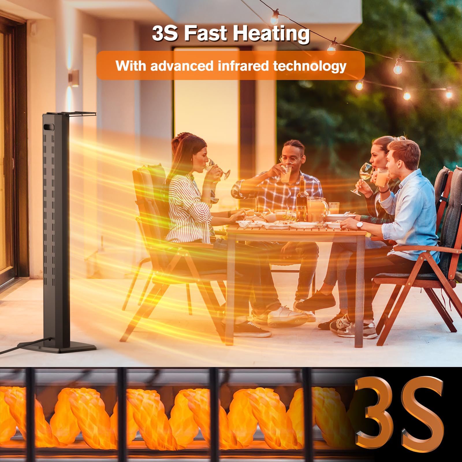 Infrared Heater Heating For Outside Patio Outdoor Electric Heater