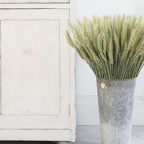 Miniatura 7 de Paquete de 100 tallos de trigo seco, tallos de trigo seco natural, tallos de trigo, hierba de trigo, arreglo de flores secas para bodas, fiestas,