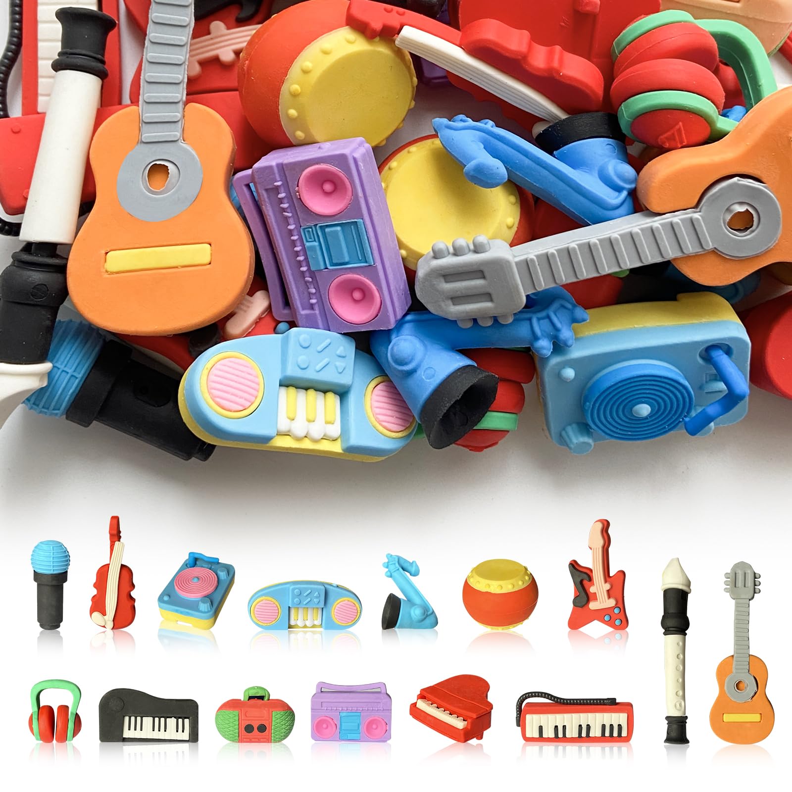 Amazon.com: Kaemi 32 Pcs Music Erasers Desk Pets for Kids
