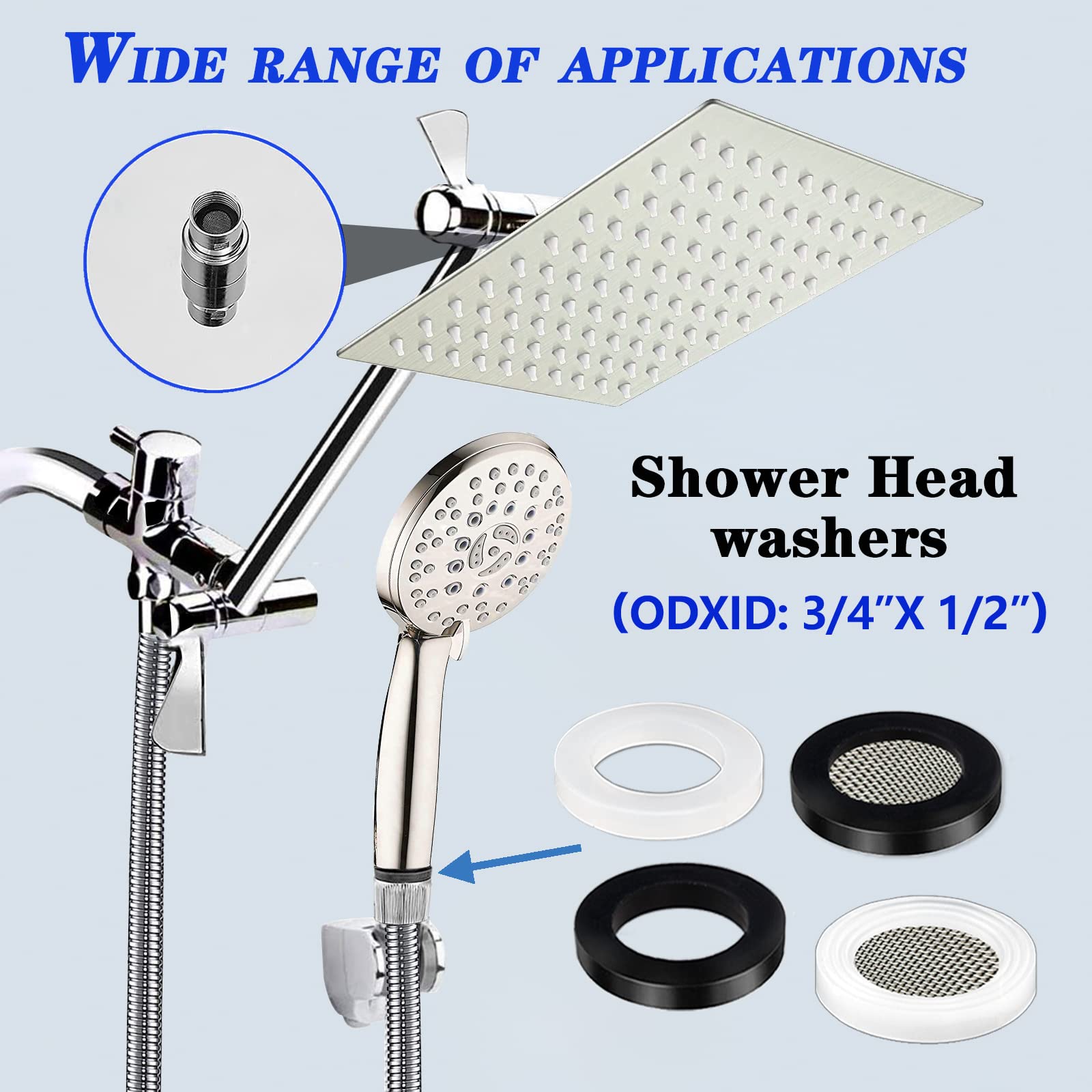 Buy TWCC 125 PCS Garden Hose Washers Shower Head Gaskets with Screen