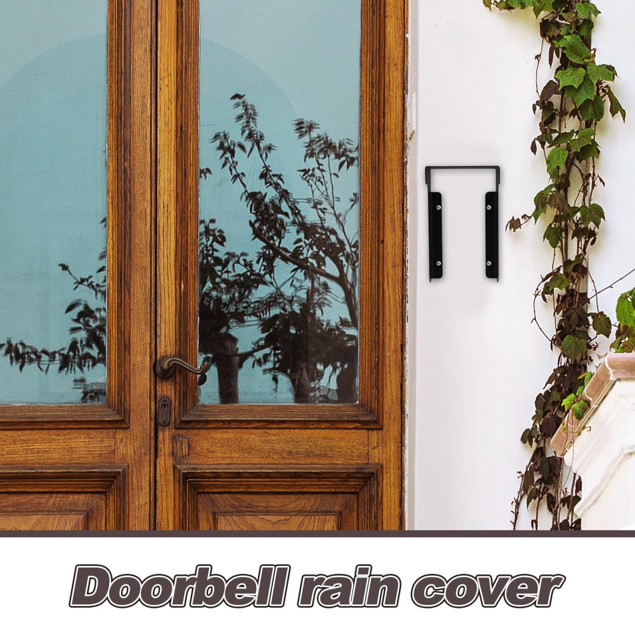 HOMSFOU Protection De Sonnette Métallique Imperméable 5.71X3.43X2.56 Pouces Housse Extérieure Anti-Pluie Coupe-Vent pour Sonnette Clavier Et Bouton Sécurité Et Durabilité