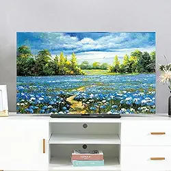 Capa de TV Protetores de Tela de TV Padrão Colorido Multitamanho Tela de TV Universal Decorativa para LCD LED Antiderrapante Capa de Poeira Quarto Sala de Estar Decoração-Flor 2||49-52 polegadas