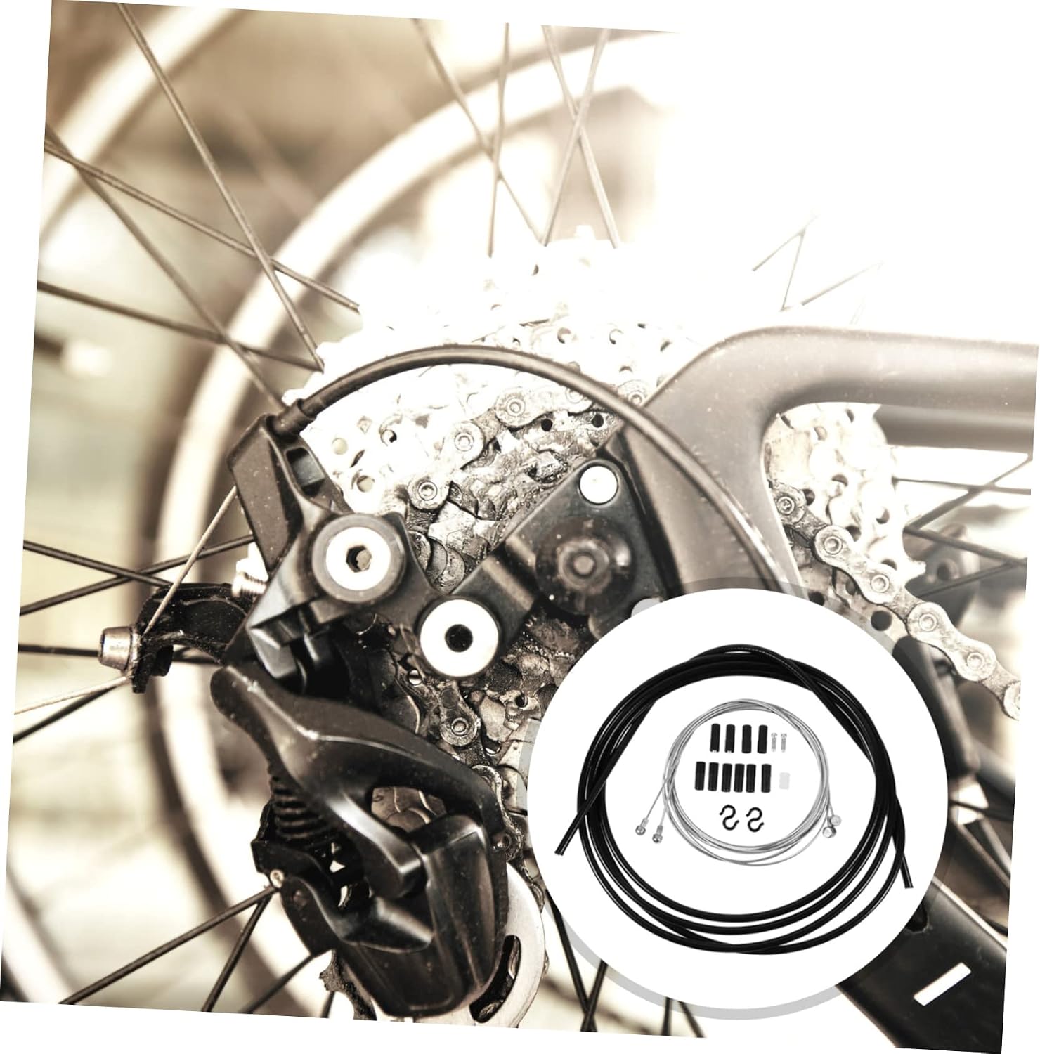 VICASKY 1set Bike Derailleur and Brake Cable Cables for and Folding Includes Brake and Easy to Install