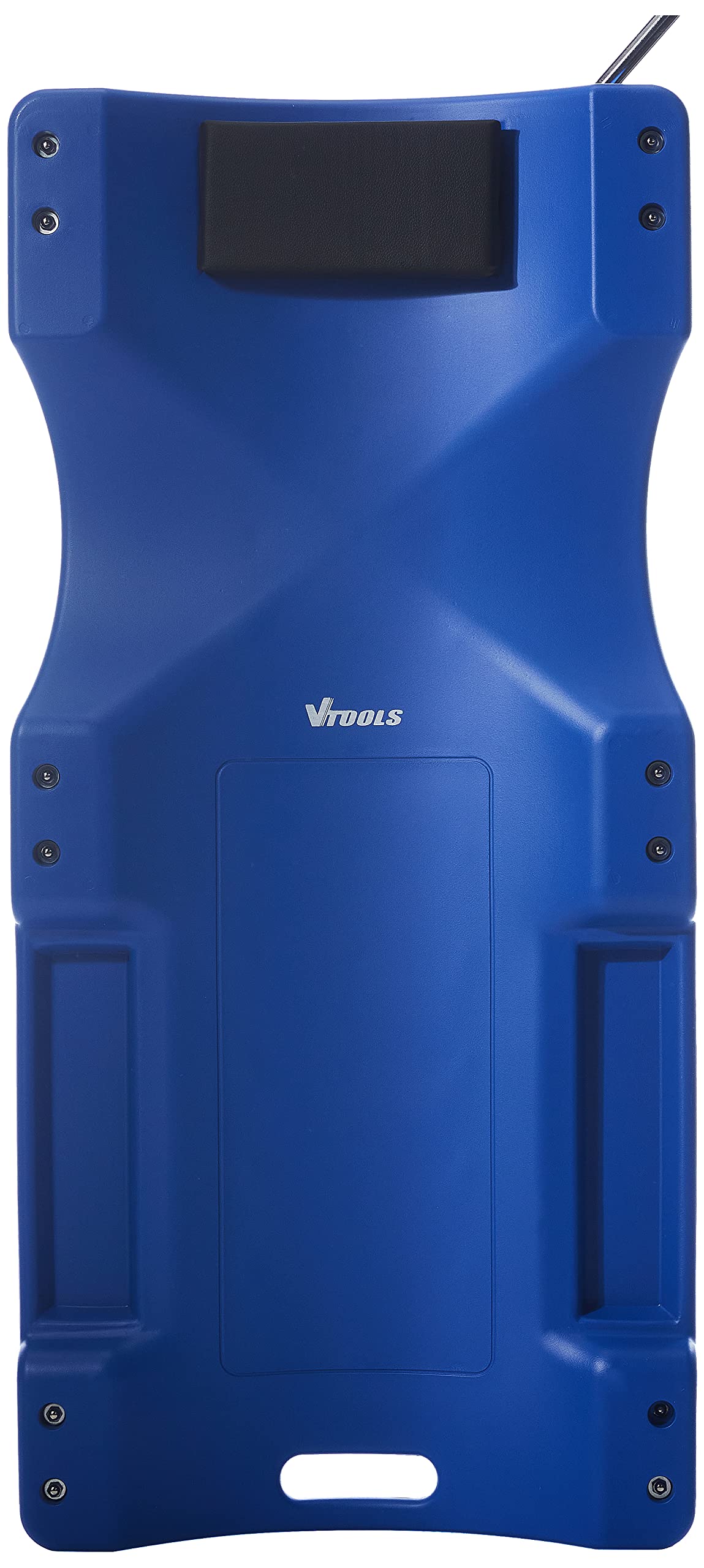 VTOOLS 40 Inch Plastic Rolling Ergonomic Garage Car Creeper With Padded Headrest And 6 Wheels, Blue, VT2113