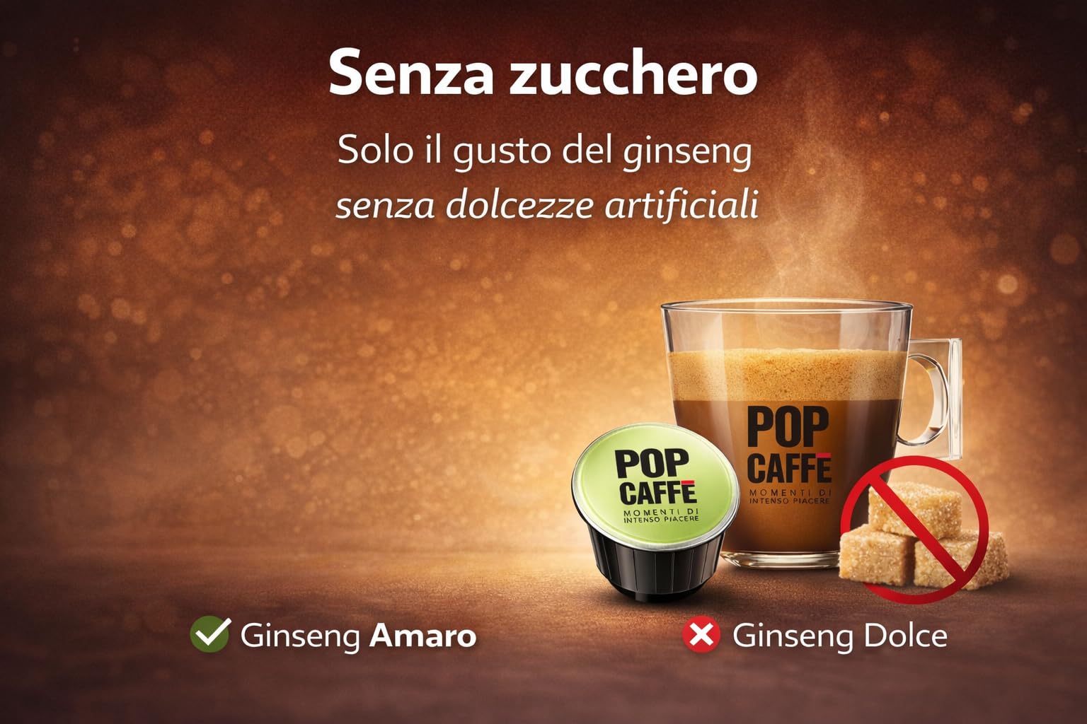 PopCaffè E-Gusto Ginseng Amaro – 96 Capsule Compatibili con NESCAFÉ Dolce Gusto – Caffè al Ginseng Intenso e Senza Zucchero – Confezionate in Atmosfera Protettiva