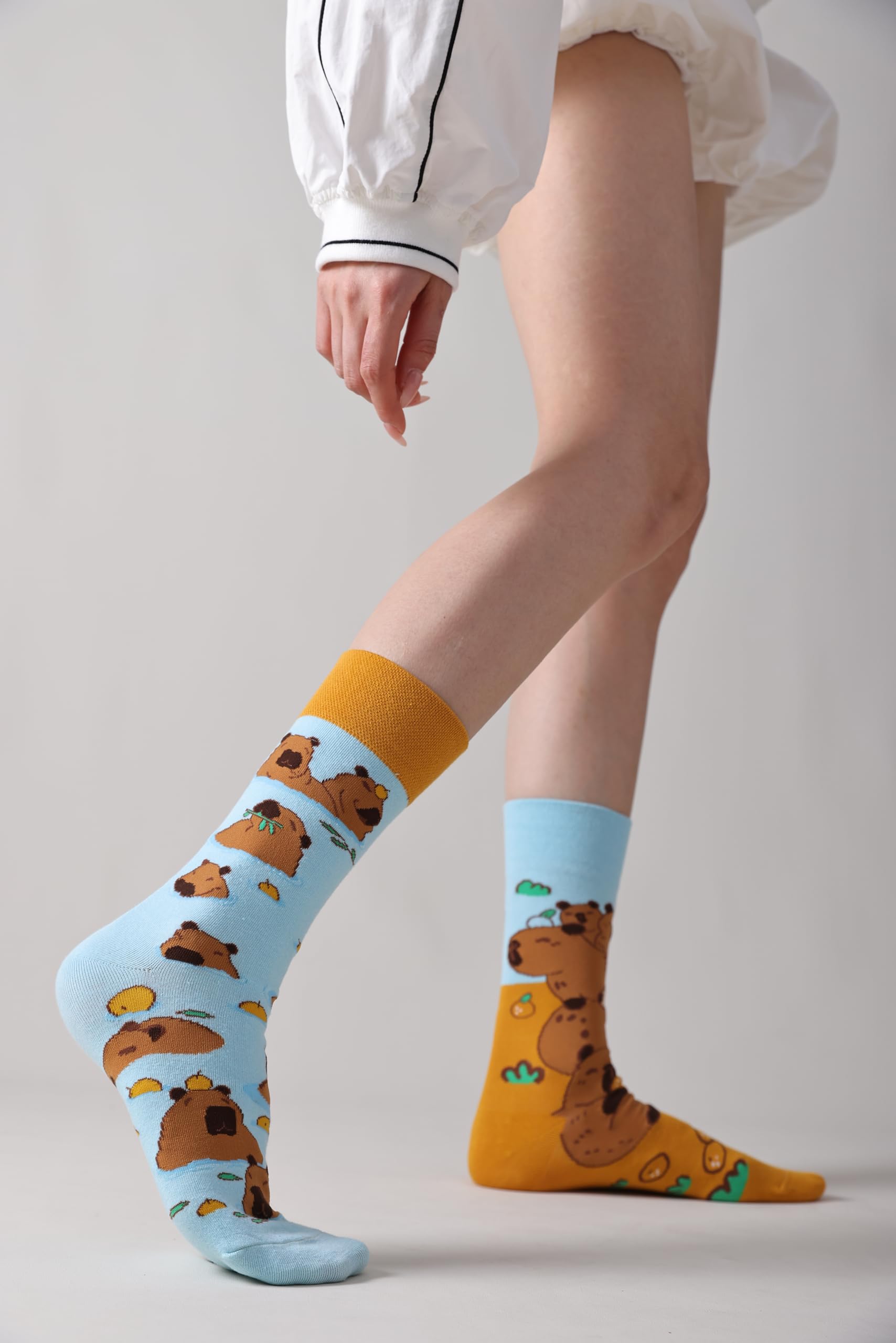 NxnChc Calcetines Divertidos Unisex para Mujer y Hombre con Diseños Asimétricos en Par - Temas Animales, Comida, Fruta, Deporte y Arte en Algodón - Ideal para Regalos — view 6