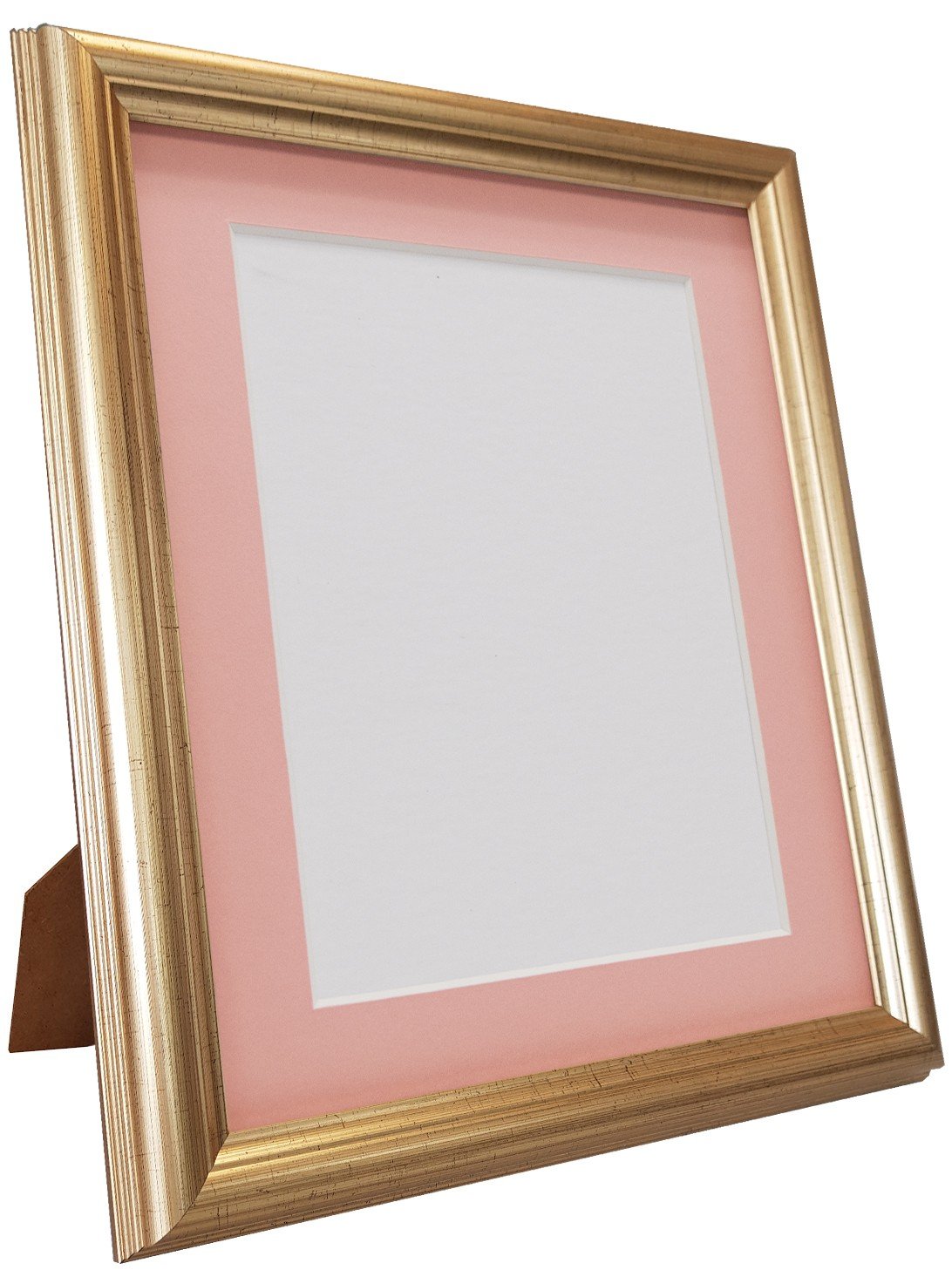 48 Gold Picture Photo Frame with Pink Mount A4 Image Size 9 x 6