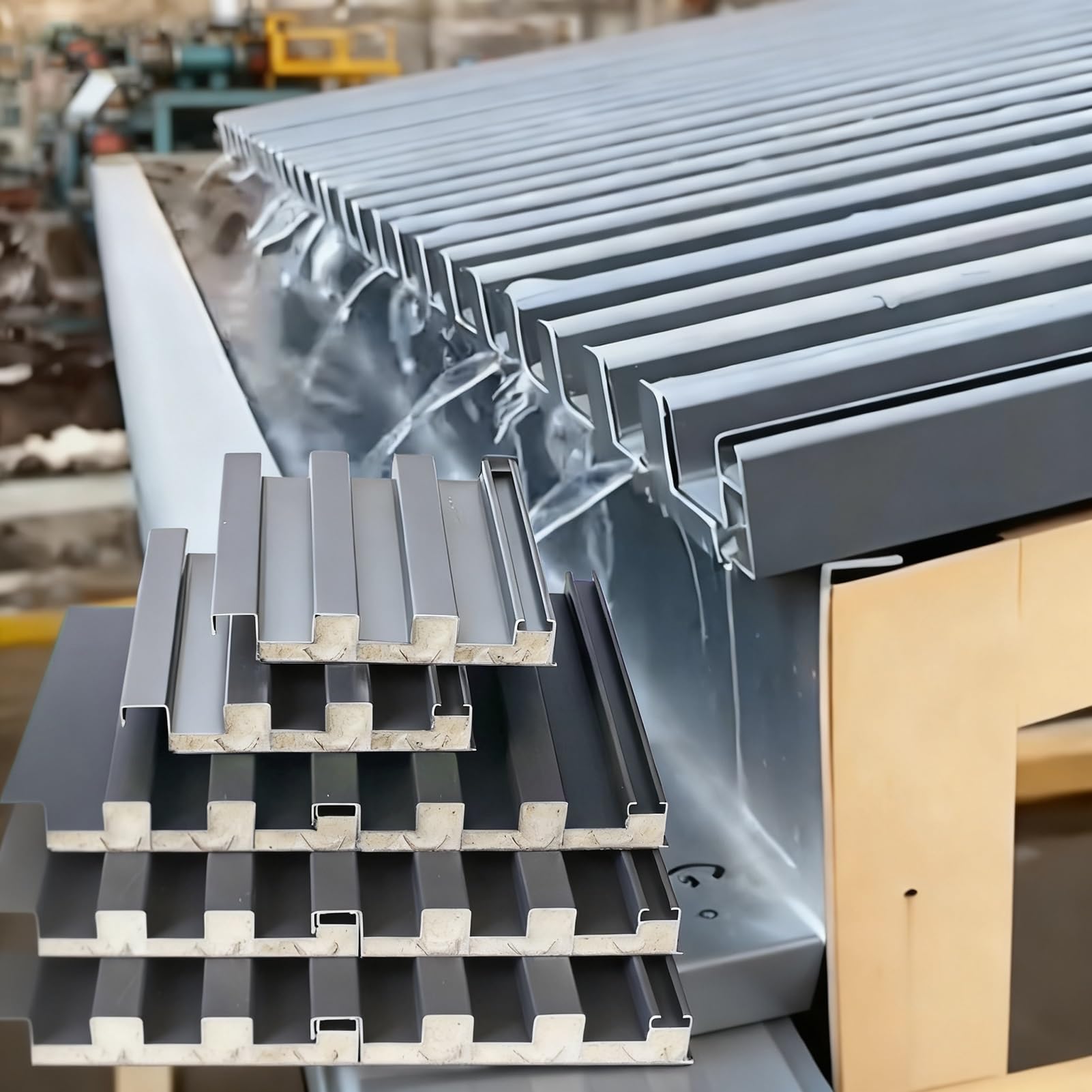Láminas trapezoidales ranuradas de metal impermeables para techos de toldos y porches