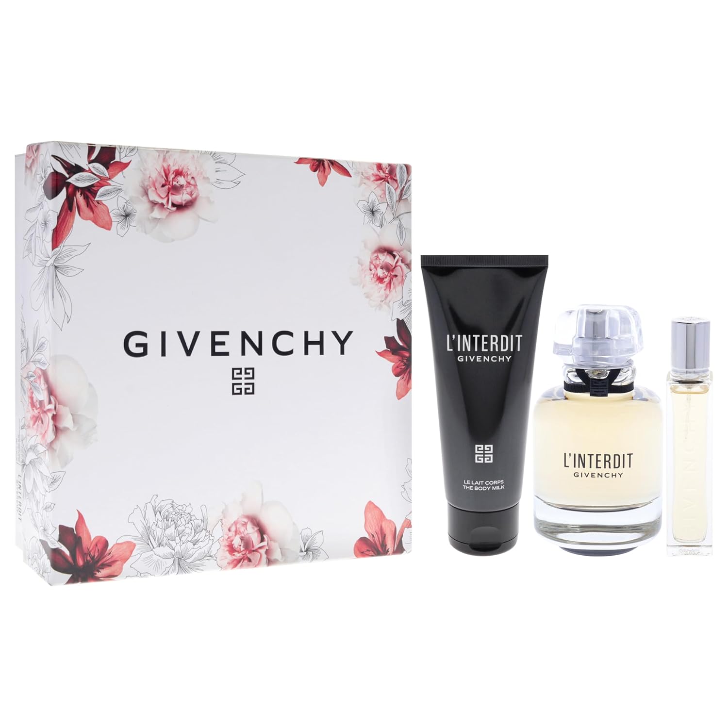 LInterdit by Givenchy for Women - 3 Pc Gift Set 2.7oz EDP Spray, 0.42oz EDP Spray, 2.5oz Body Milk - Image 3