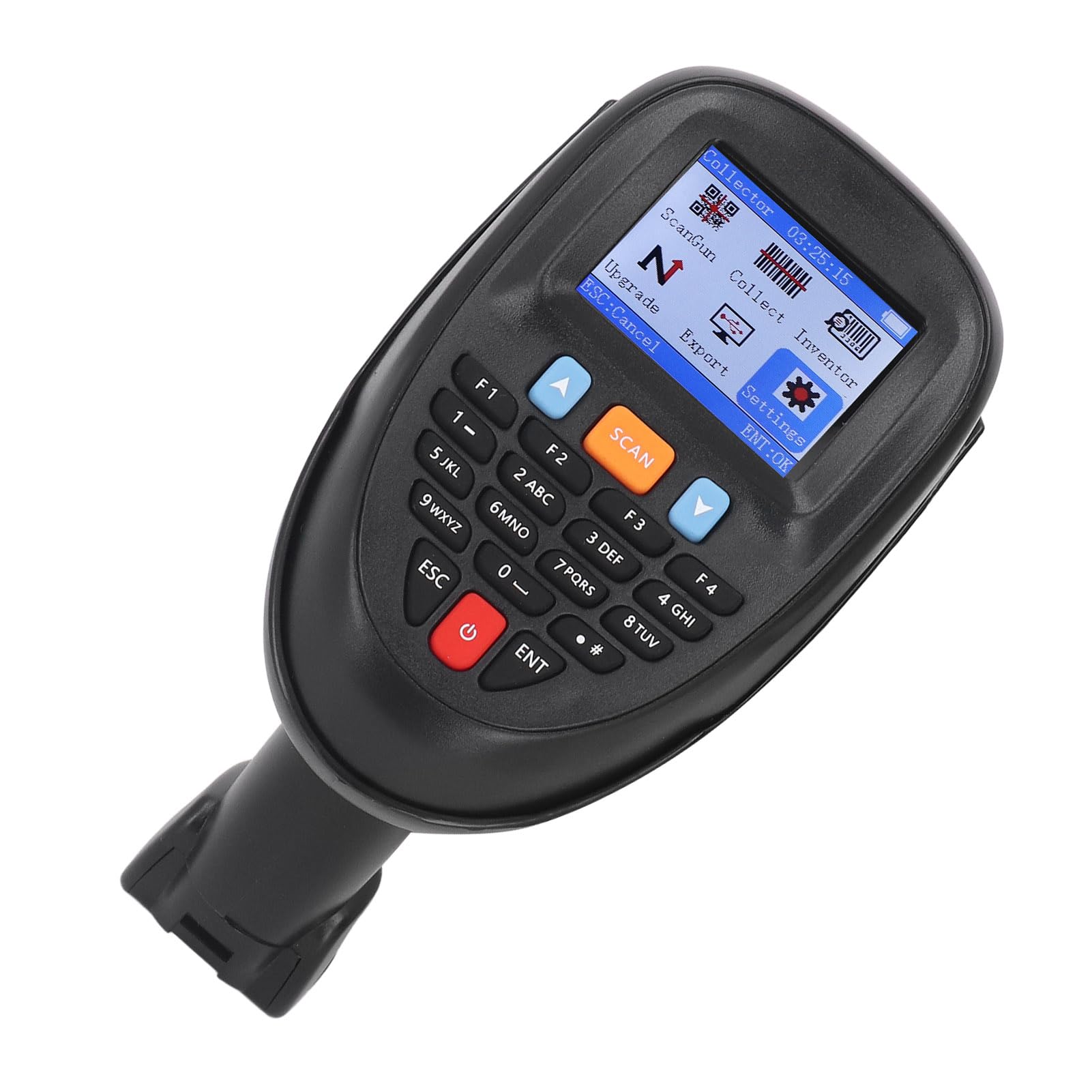 Fafeicy Escáner de Código de Barras Inalámbrico de Mano Lector de Código de Barras 1D de 2,4 GHz con Base de Carga y Pantalla LCD de 2, Pulgadas para Gestión de Inventario y Seguimiento