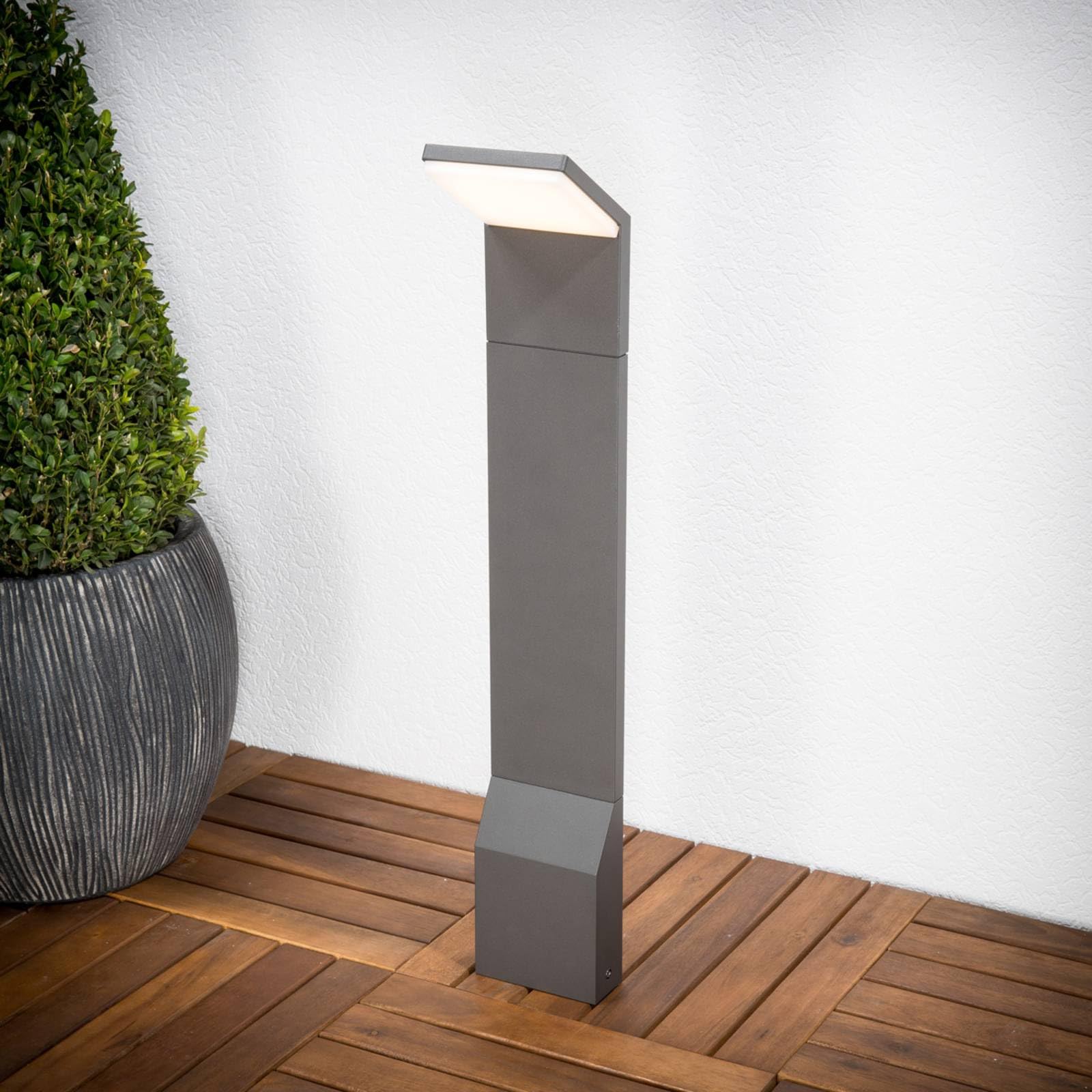 Lucande LED Wegeleuchte/Pollerleuchte, Höhe: 60 cm Außenleuchte spritzwassergeschützt IP54 8,5W Leuchtmittel warmweiß 3.000K