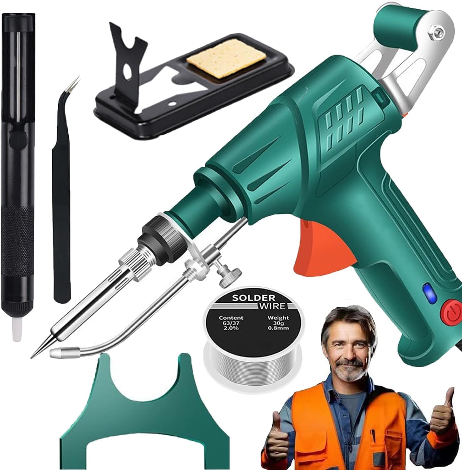 Kit de pistolet à souder multifonction pour fer et machines à souder filaire automatiques en cuivre et aluminium