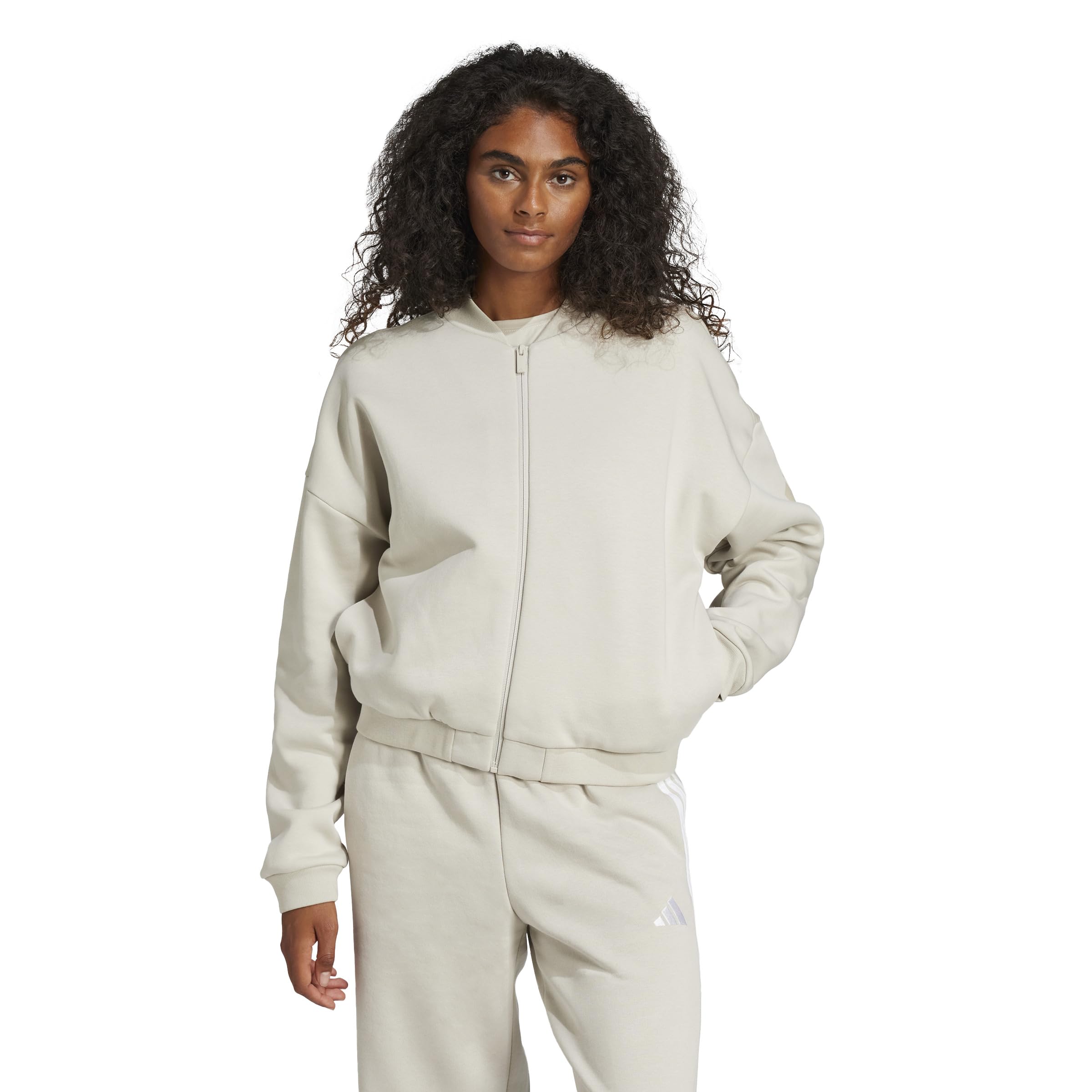 adidas Women's Chaqueta bómber Essentials Contemporary Logo