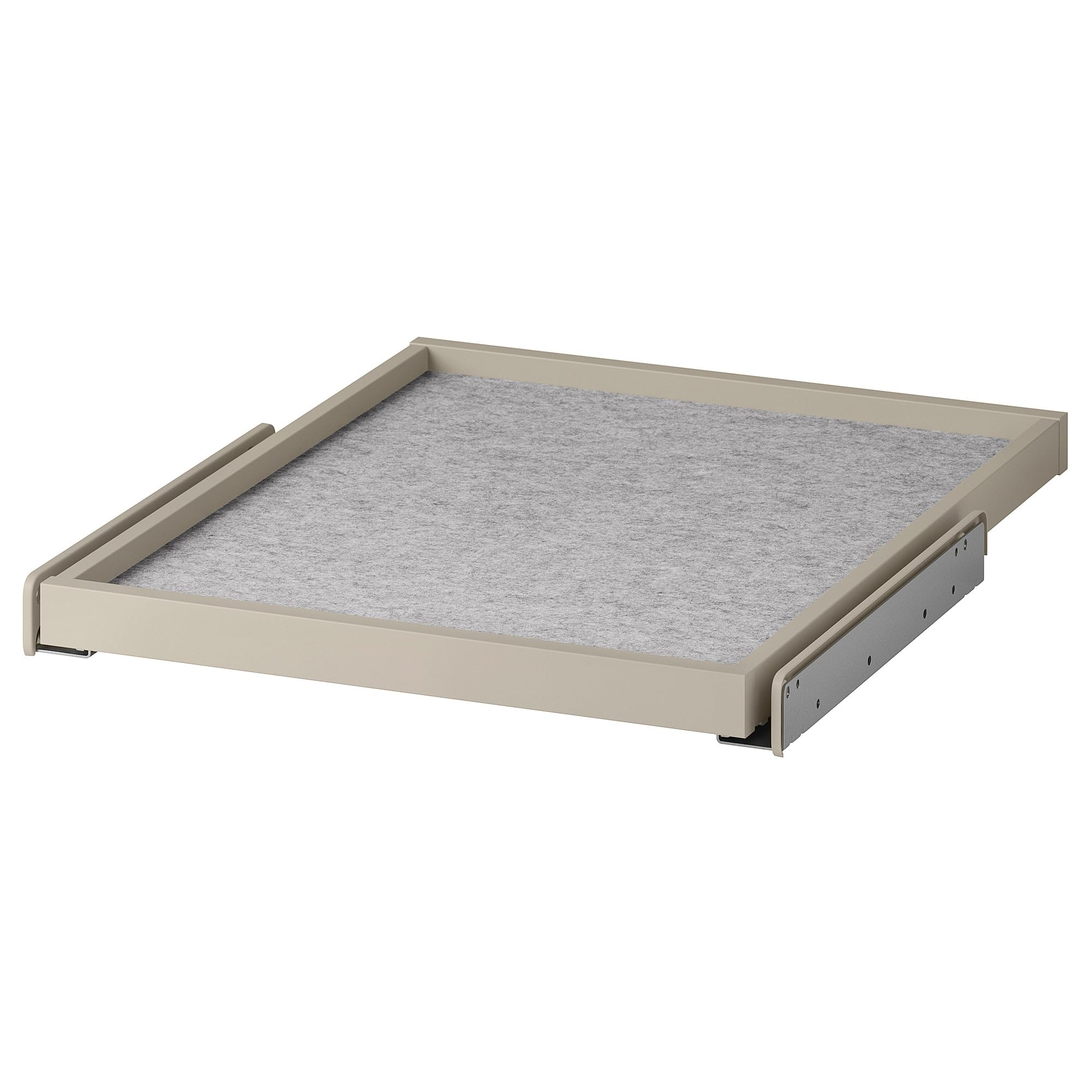 Plateau coulissant KOMPLEMENT avec tapis de tiroir gris 50x58 cm