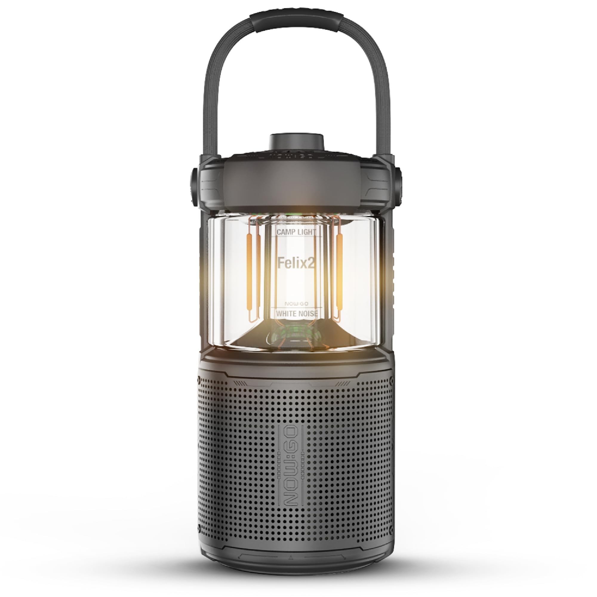 Felix 2 Campinglampe LED mit Bluetooth Lautsprecher – Aufladbar, 360° Licht, 20W Sound, IPX7 Wasserdicht, 24h Akku, USB, Outdoor Musik, Camping Laterne Zelt