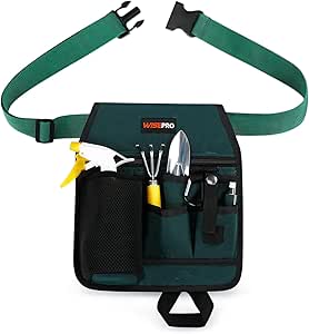 Tool Pouch Waist Belt Bag Construction Tool Belt Multipurpose Garden Belt Storage Working Tool Waist Apron For Maintenance Tool Gardening Black