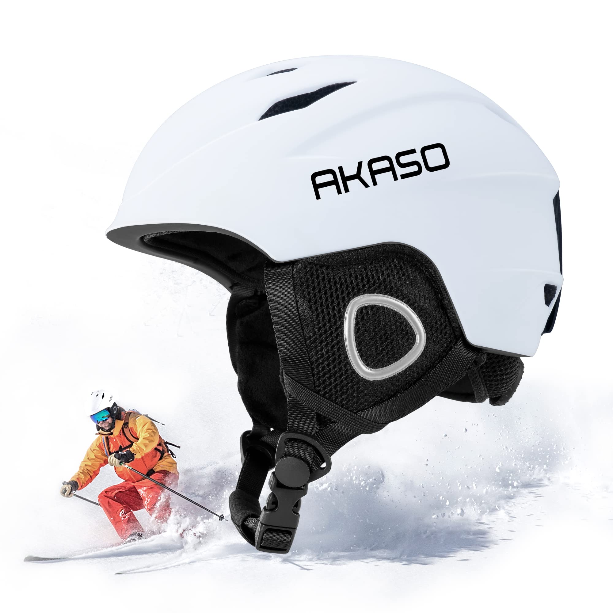 Amazon.com: AKASO Ski Helmet for Men and Women, Snowboard Helmet, Goggles  Compatible, Youth : Sports & Outdoors