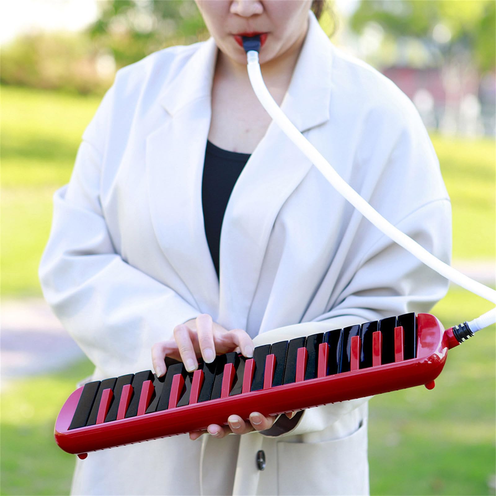 Melodica 32 Strumento A Fiato Con Tubo Lungo E Borsa Per Trasporto Tastiera Pianoforte Lezioni Musica Spettacoli All'aperto Tastiera Pianoforte Soprano