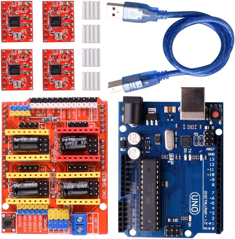 RioRand(TM) RepRap Mega 2560(Arduino compatible),RAMPS 1.4,Stepstick Pololu A4988 Stepper Driver for 3D Printer,Prusa Mendel,MakerBot
