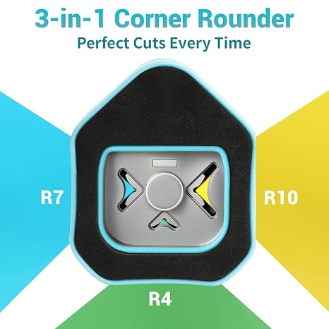 Corner Rounder Punch, Corner Cutter and Paper Punches for Crafting, Rounded Corner Punch for Journaling & Scrapbook Supplies, Card Making, Paper Crafts, Laminate, Cardstock, DIY (Round Corner)