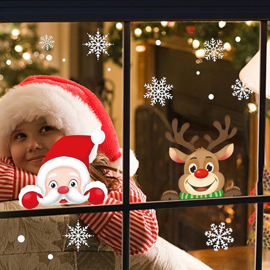 Amazon.co.jp: サンタクロース窓にしがみつく - 写真壁に貼り付ける