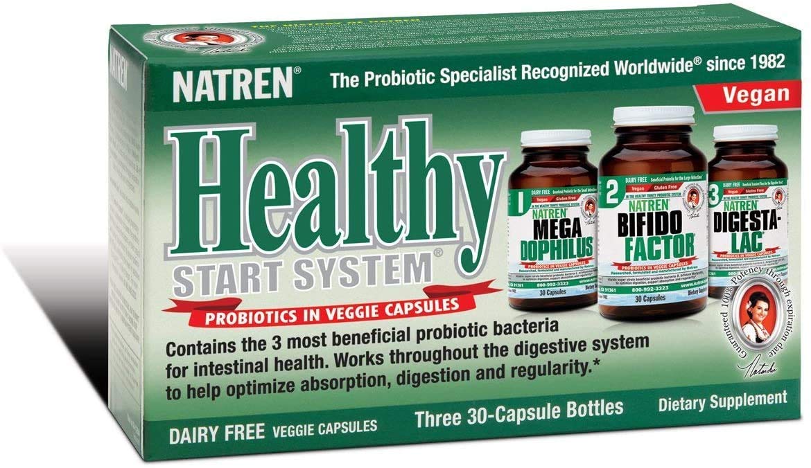 Natren, Healthy Trinity Starter Kit Dairy Free, 30 Count, 3 Pack